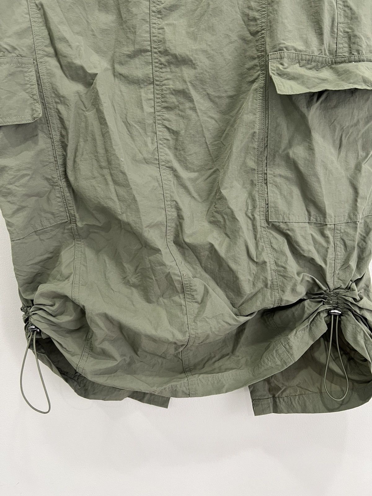 Vintage Vintage Womens Nylon Skirt Y2K olive Size 34" / US 12 / IT 48 - 3 Thumbnail
