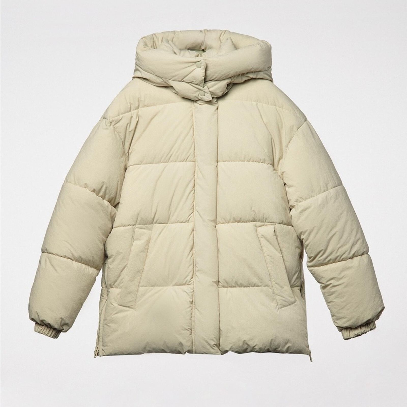 Zara ZARA WATER REPELLENT PUFFER JACKET OLIVE GREEN Size XXL / US 16-18 / IT 52-54 - 1 Thumbnail