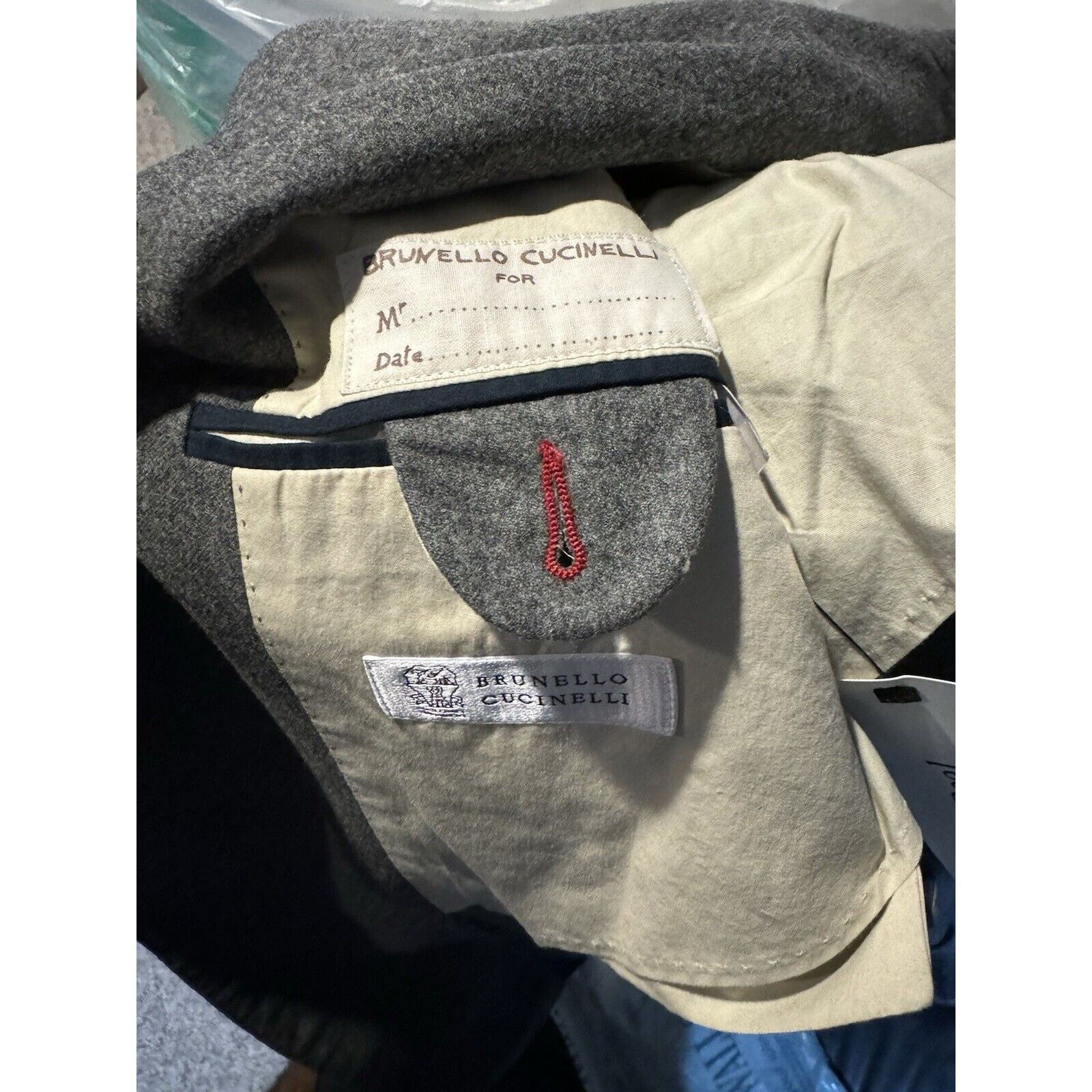 Brunello Cucinelli Brunello Cucinelli Gray Flannel Tweed Blazer Sport 54/44R Size 44R - 8 Thumbnail