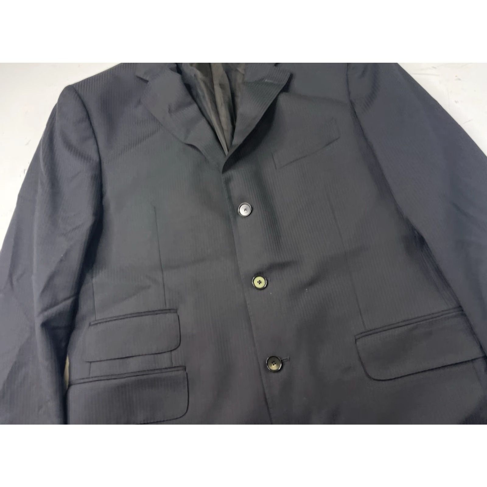 Boglioli Boglioli Blazer Jacket Wool 42R Black Striped Made In Italy Sports Men Regular Size Blazer Size 42R - 5 Thumbnail