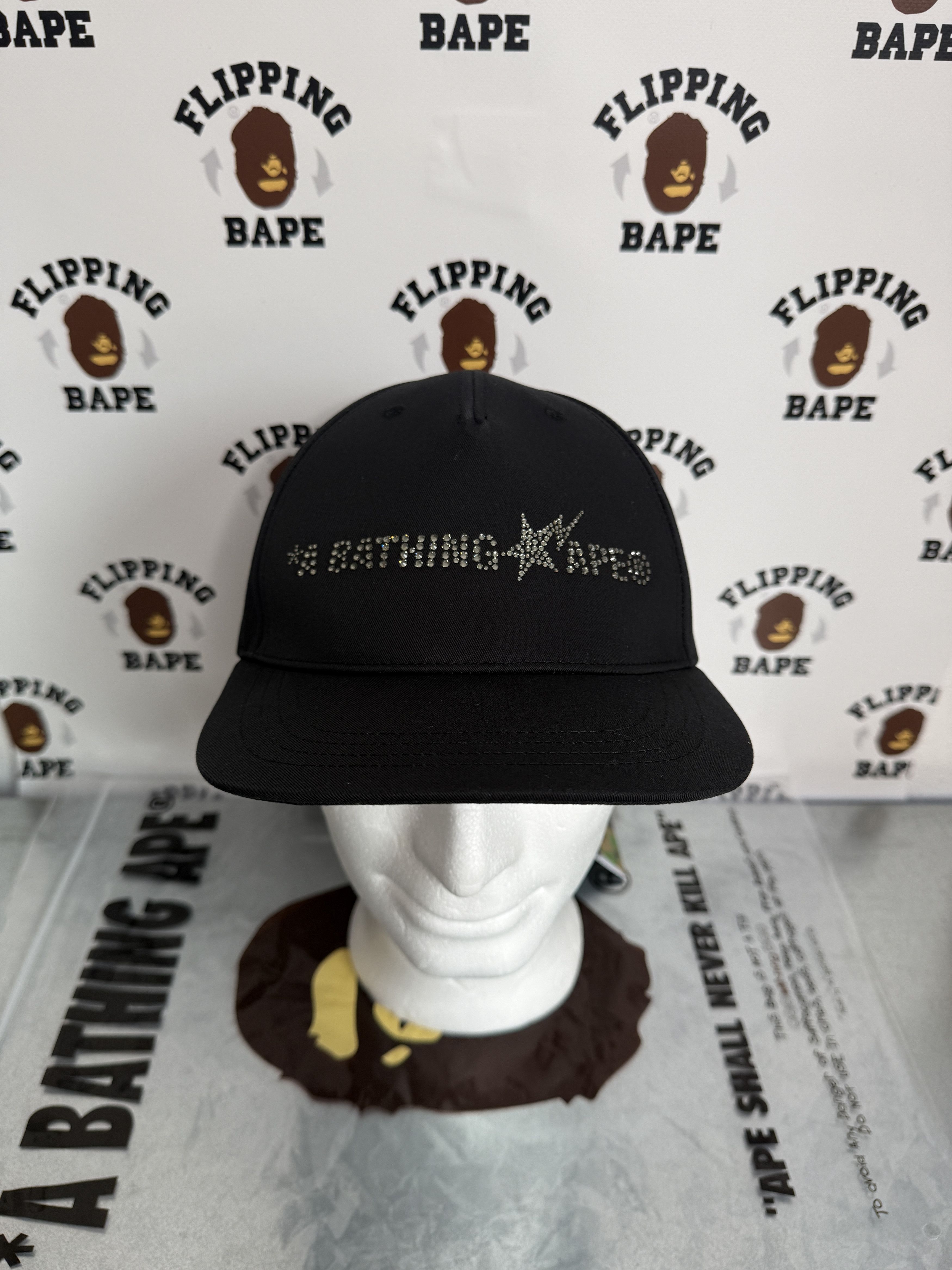 Bape × Swarovski BAPE X SWAROVSKI A BATHING APE LOGO CAP Size ONE SIZE - 2 Thumbnail