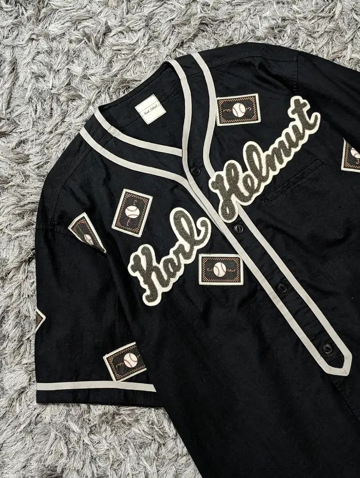 Karl Helmut Vintage Karl Helmut Baseball Patches Shirt Button Ups Jacket Size US L / EU 52-54 / 3 - 3 Thumbnail