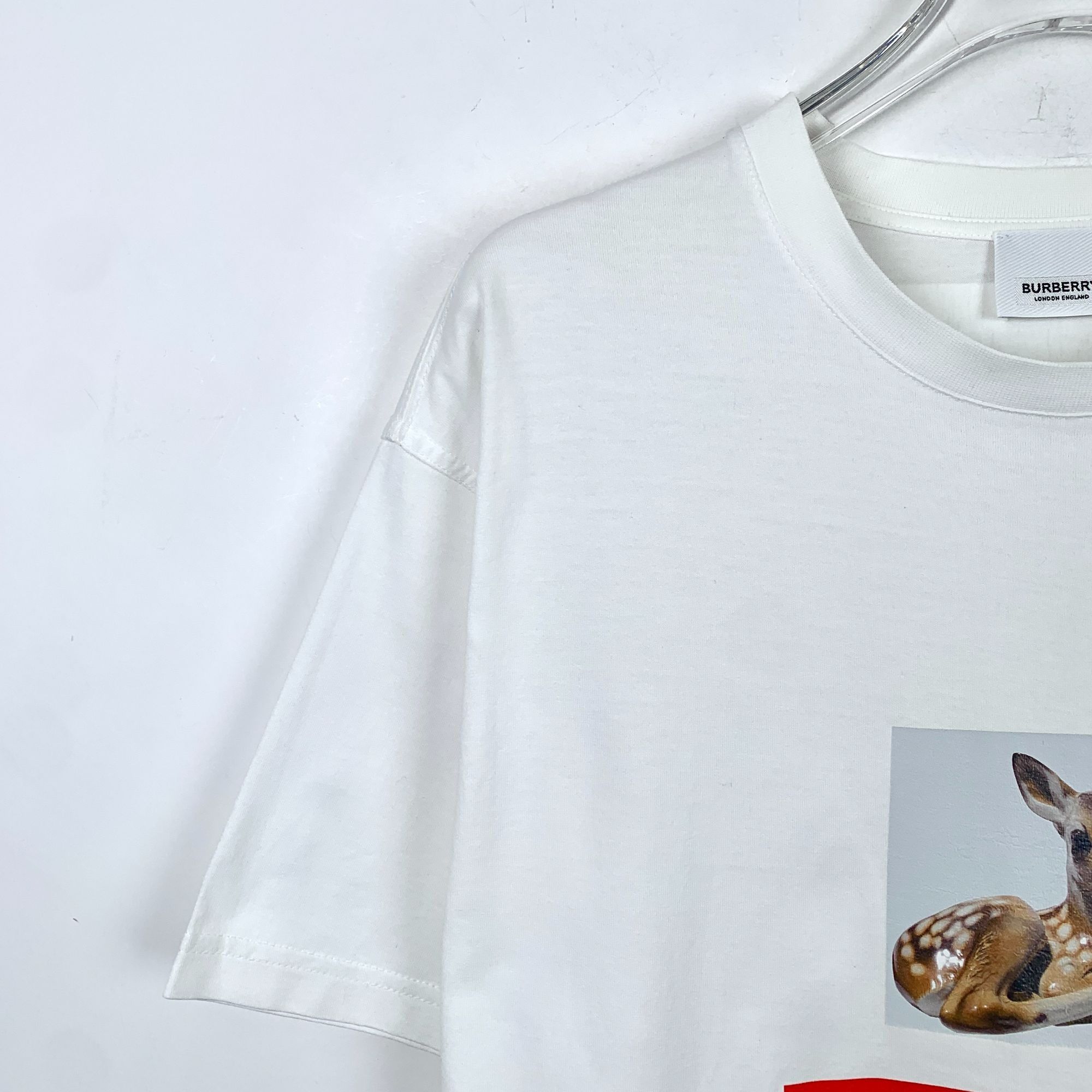 Burberry Burberry London England White T-Shirt With Deer Graphic Size S / US 4 / IT 40 - 3 Thumbnail
