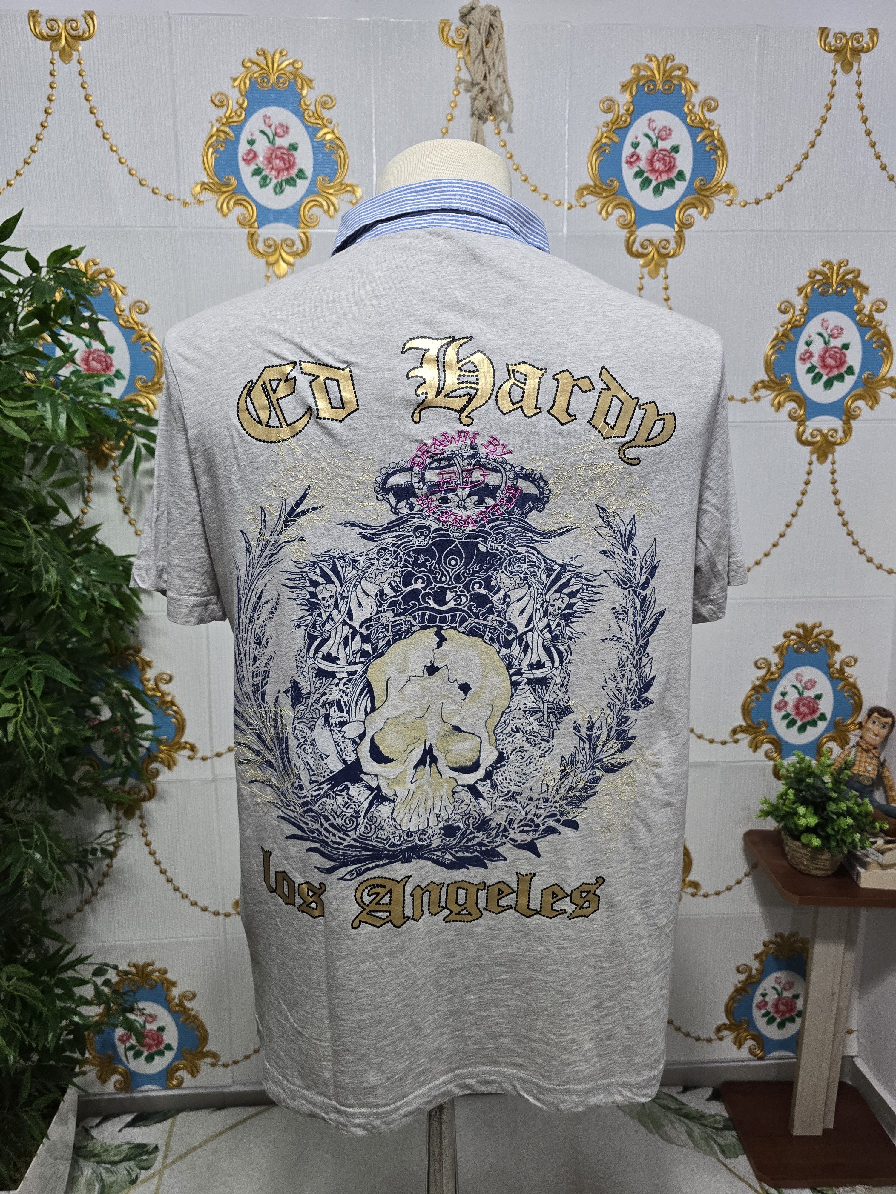 Christian Audigier × Ed Hardy ED HARDY x CHRISTIAN AUDIGIER t shirt Men size Large Size US L / EU 52-54 / 3 - 3 Thumbnail