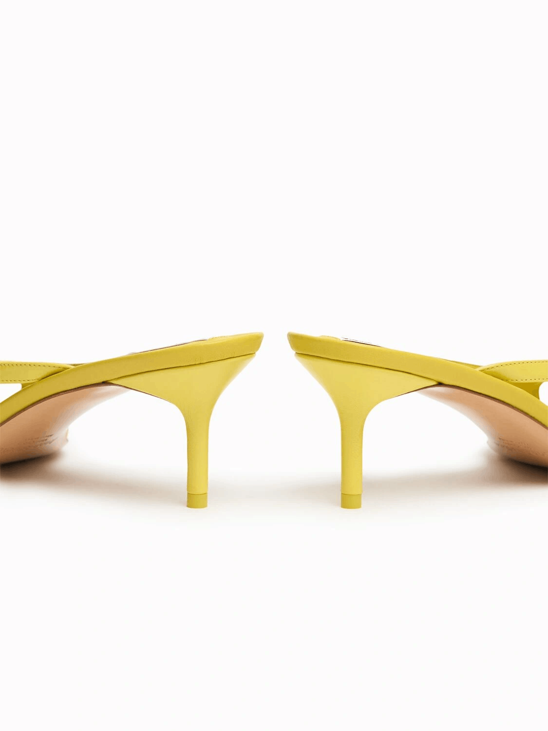 Acne Studios ACNE STUDIOS Yellow Leather 60mm Thong Sandals Size US 8 / IT 38 - 3 Thumbnail