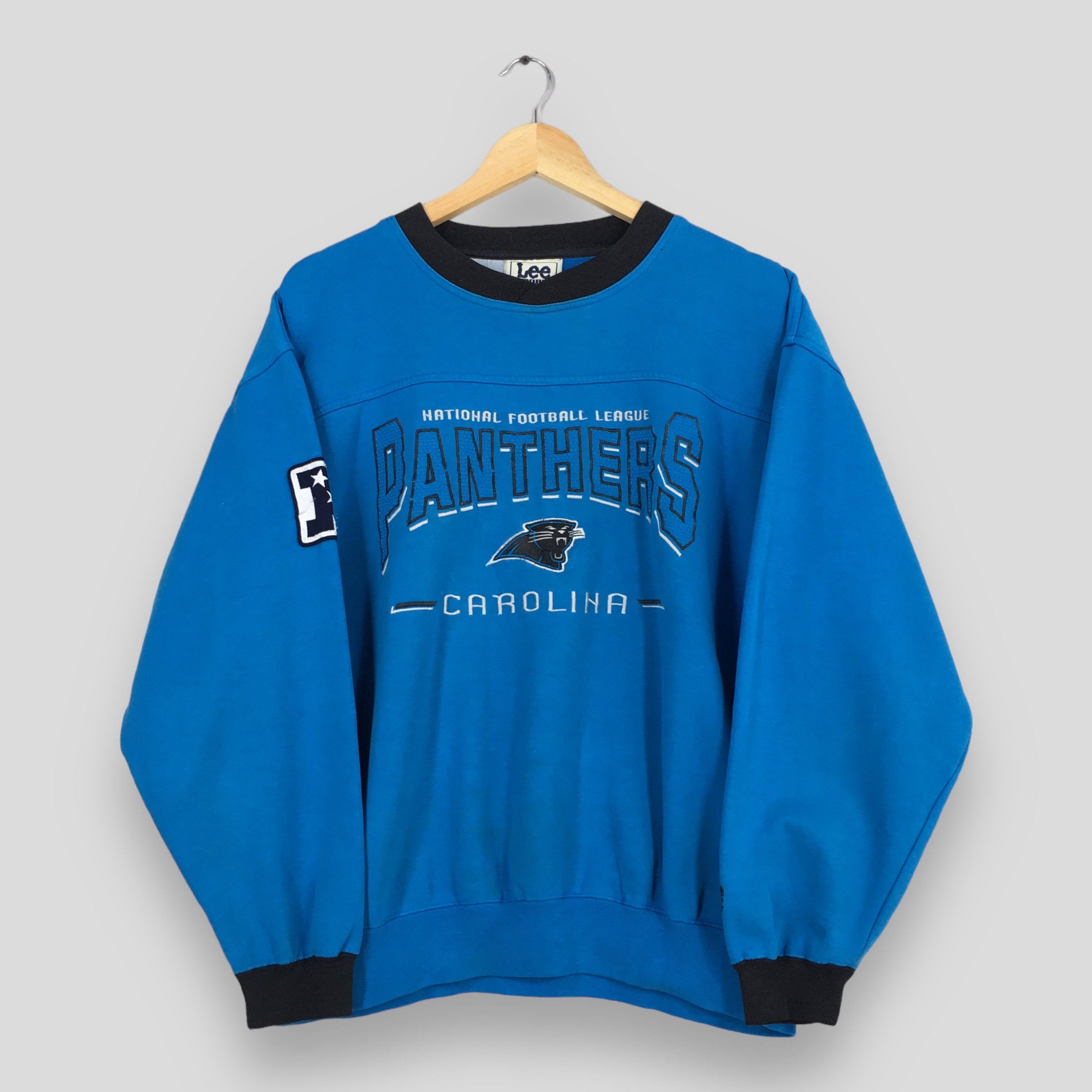 image of 90's Carolina Panthers Nfl Football Sweatshirt Medium in Blue, Men's