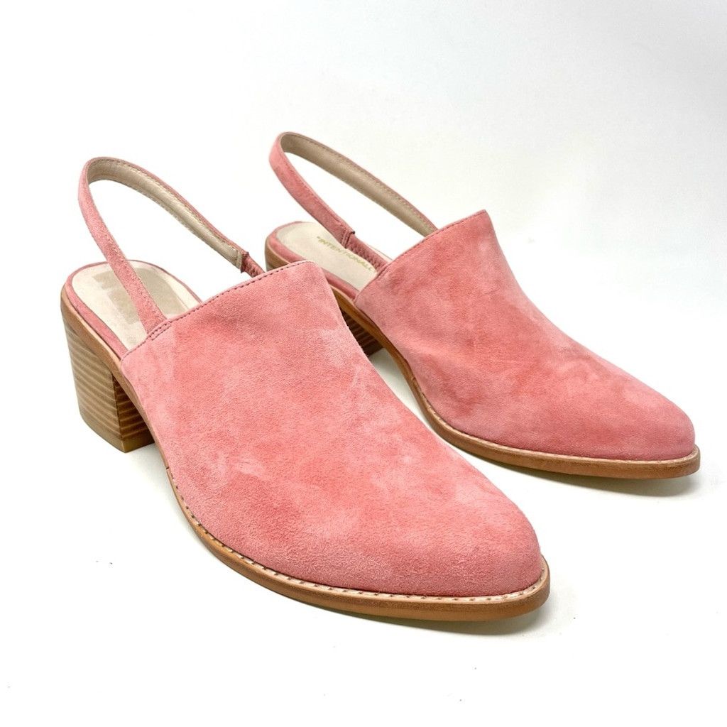 INTENTIONALLY BLANK NEW Intentionally Blank Erica Pink Suede Heeled Mules Size 9 Size US 9 / IT 39 - 2 Thumbnail