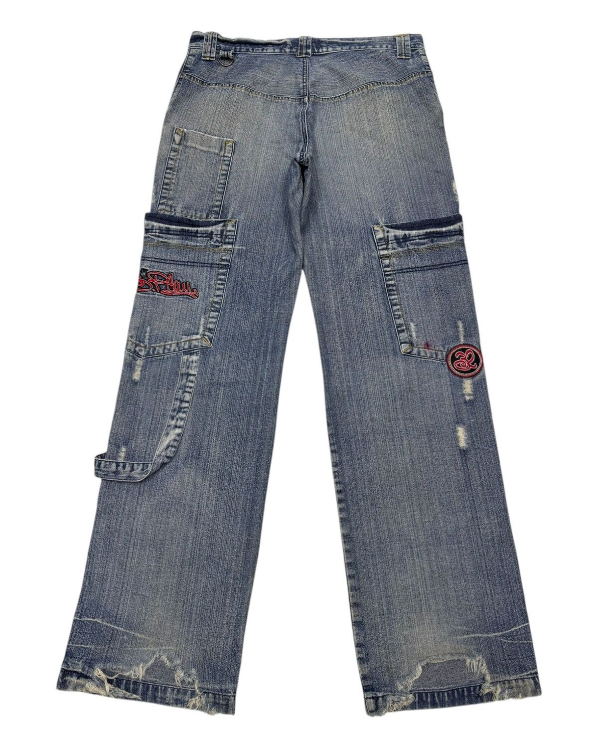 🔥BAGGY JEANS MULTI POCKET DENIM FOX JEANS MENSWEAR HYPE