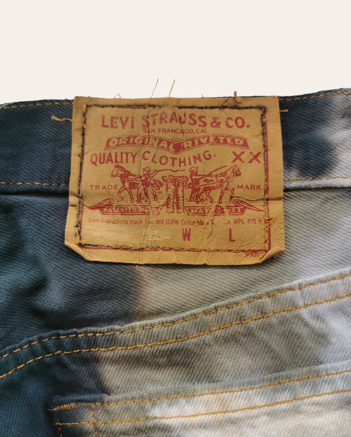 Levi's Vintage Levis 501 Bleach Tie Dye Denim Jeans Size US 32 / EU 48 - 11 Thumbnail