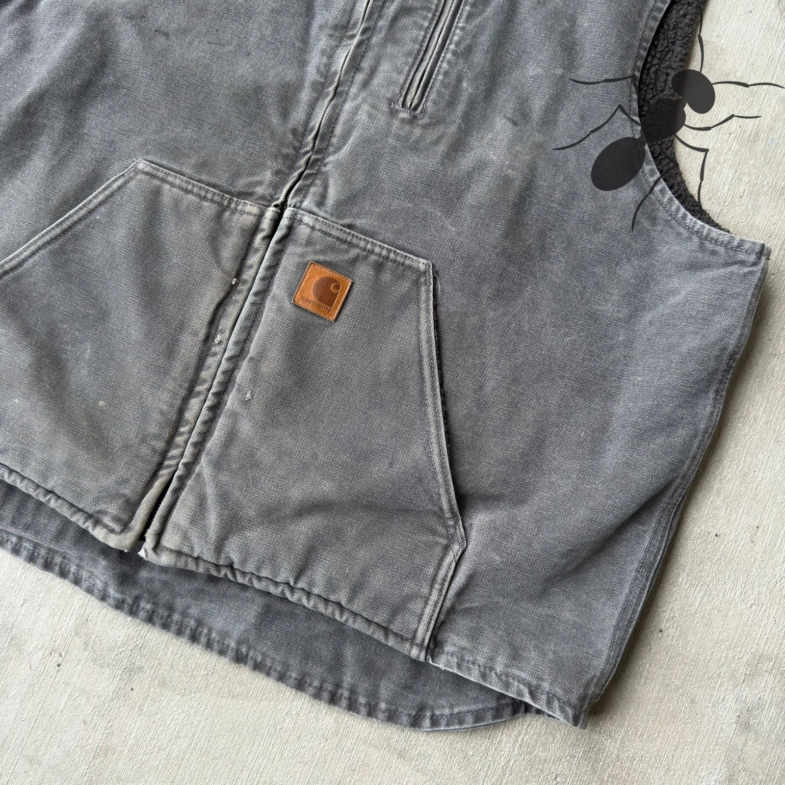 Carhartt × Vintage Carhartt V33 GVL gray Sherpa work wear vest Size US XL / EU 56 / 4 - 2 Thumbnail