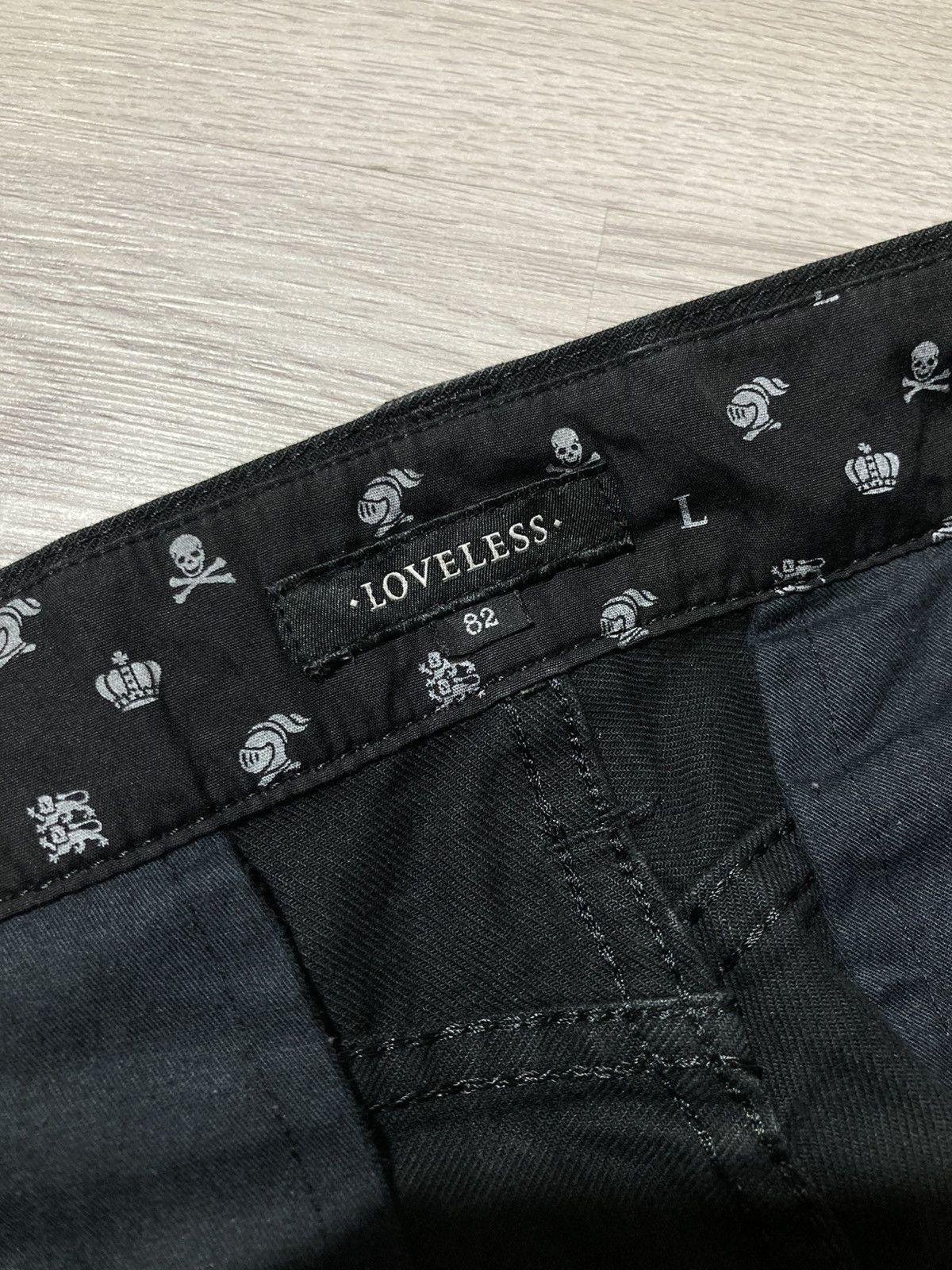 20471120 2000s Loveless Skull Patch Logo Punk Gothic Vkei Style Pants Size US 32 / EU 48 - 22 Thumbnail