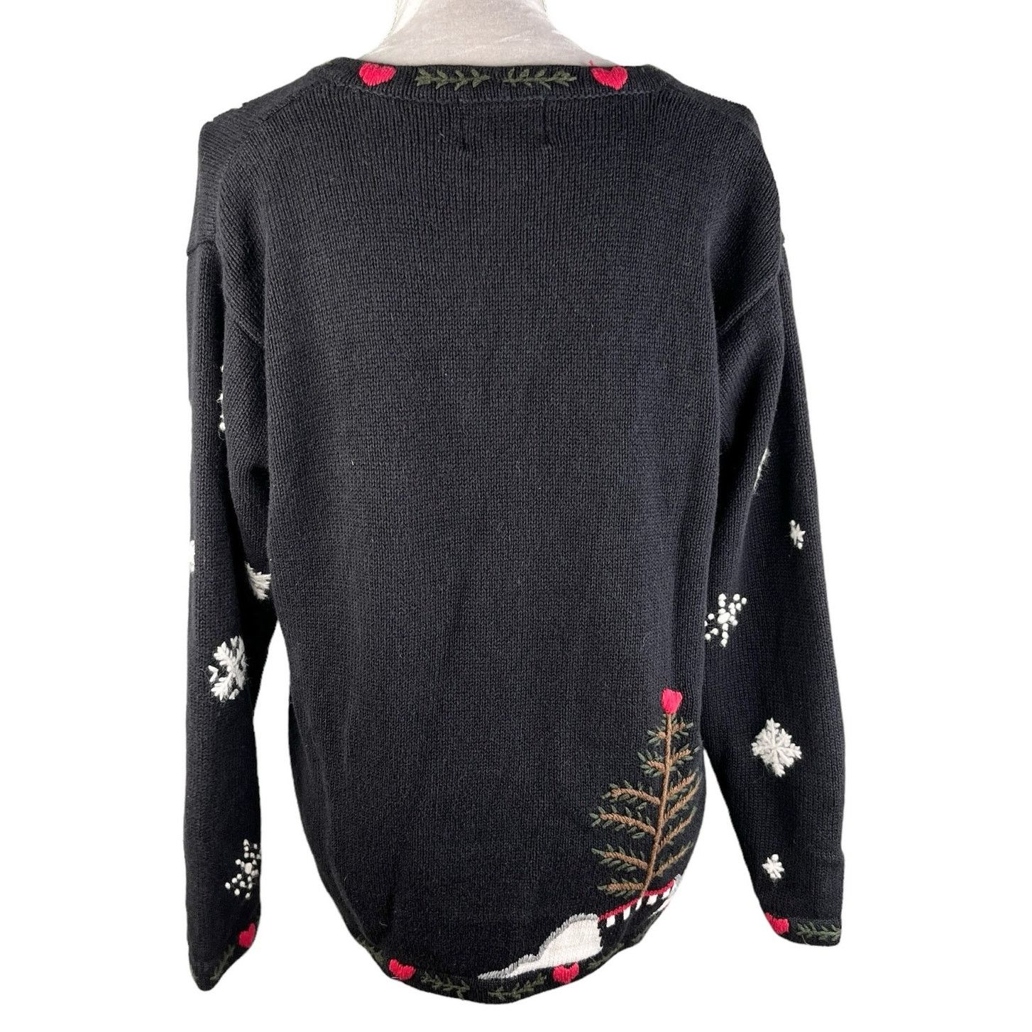 Other Quacker Factory Snowman Sweater M Button Down Embroidered Size M / US 6-8 / IT 42-44 - 2 Thumbnail