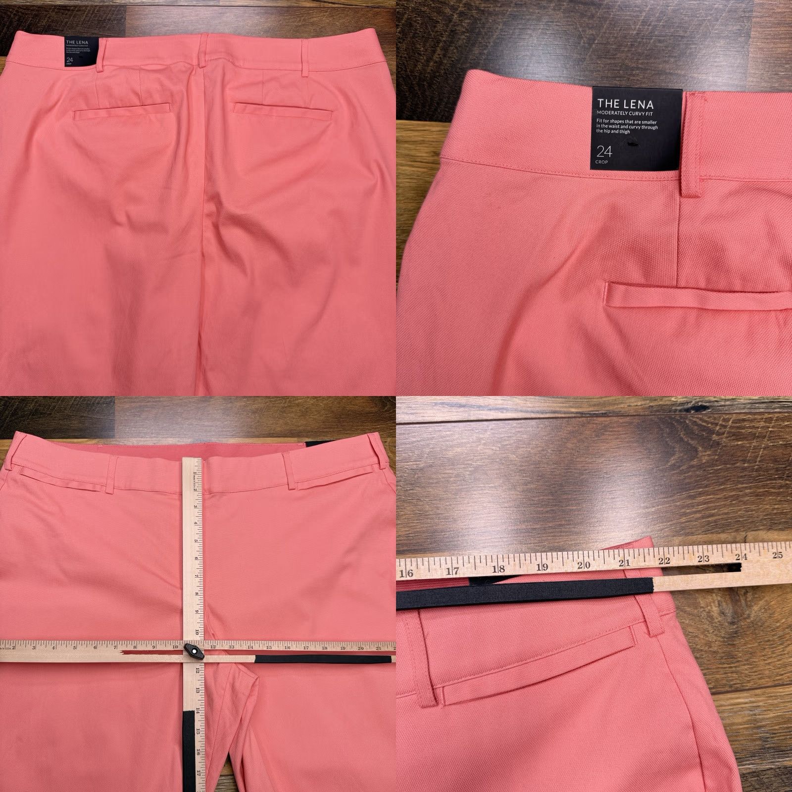 Vintage Lane Bryant Pants Tapered Dress Pants 24 Plus Pink High Rise Stretch Classic Fit 23.5 Inseam Wide Elastic? Size 42" / US 20 - 8 Thumbnail