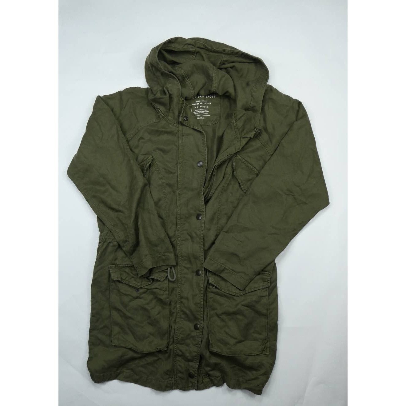 American Eagle Outfitters AMERICAN EAGLE light weight military jacket, medium, green Size M / US 6-8 / IT 42-44 - 1 Thumbnail