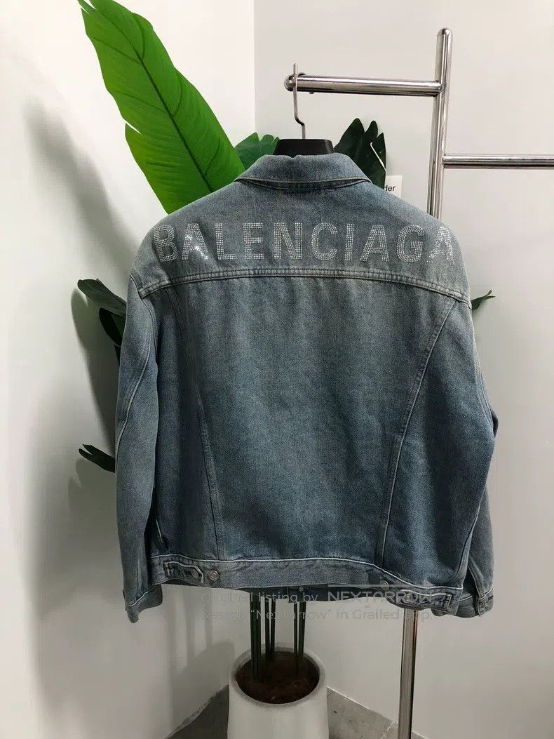Balenciaga Balenciaga Pattern logo printed collar long-sleeved denim Size US XXS / EU 40 - 2 Thumbnail