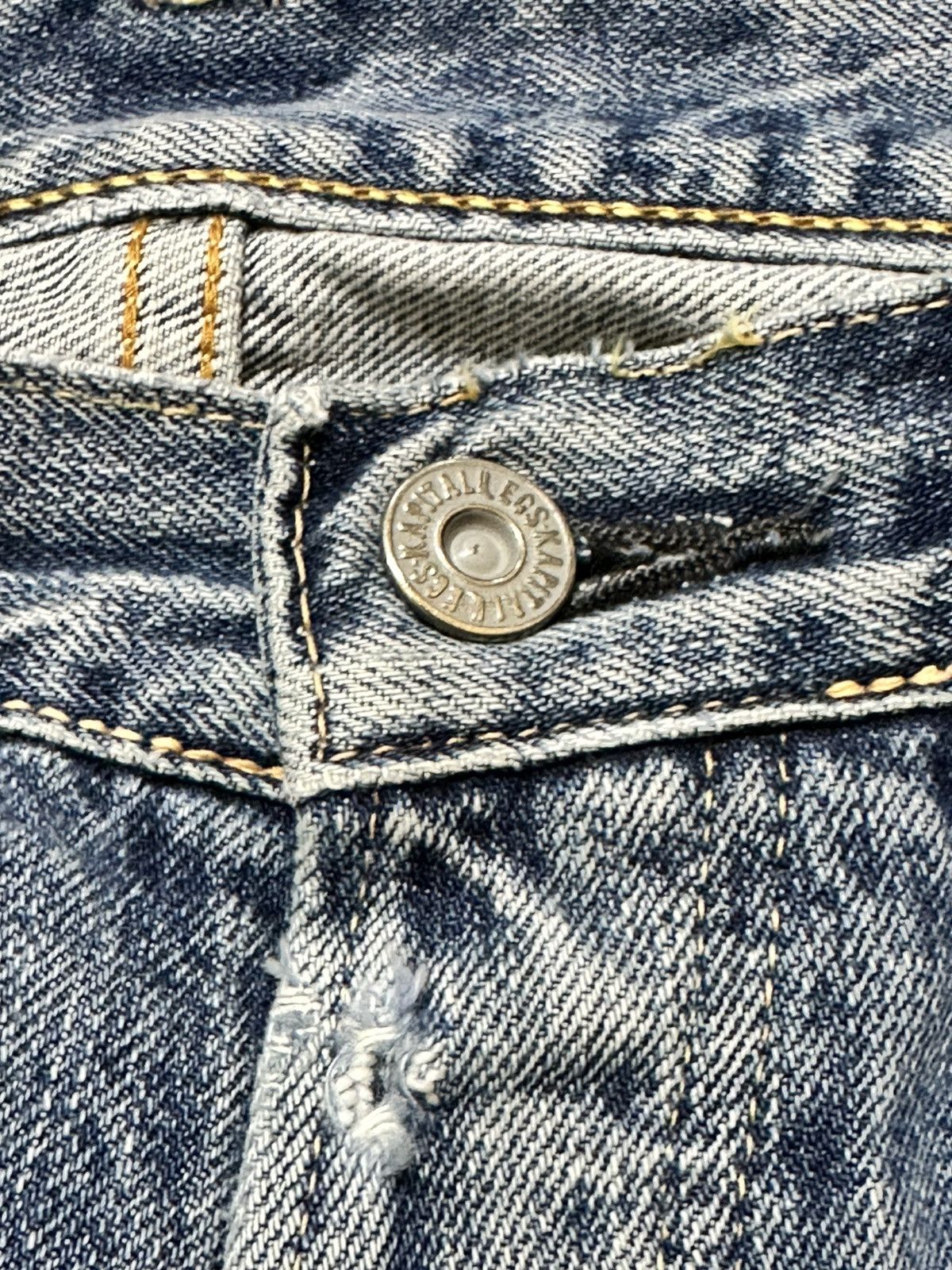 Kapital Vintage Kapital Selvedge Button Fly Faded Whiskers Denim Size US 30 / EU 46 - 6 Thumbnail