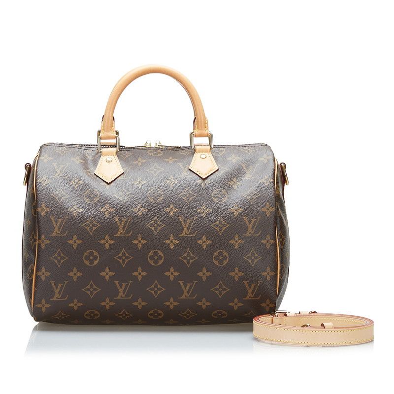 Louis Vuitton Speedy 30 Bandouliere Mini Boston Bag Brown
