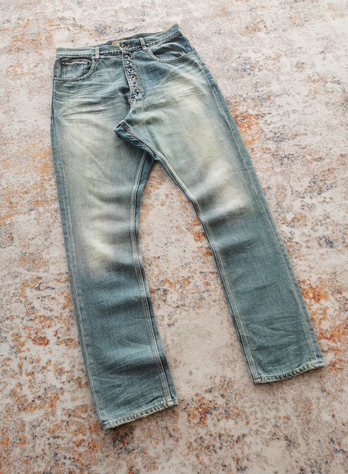 Japanese Brand Bond And Peace Show Button Jeans Size US 32 / EU 48 - 3 Thumbnail