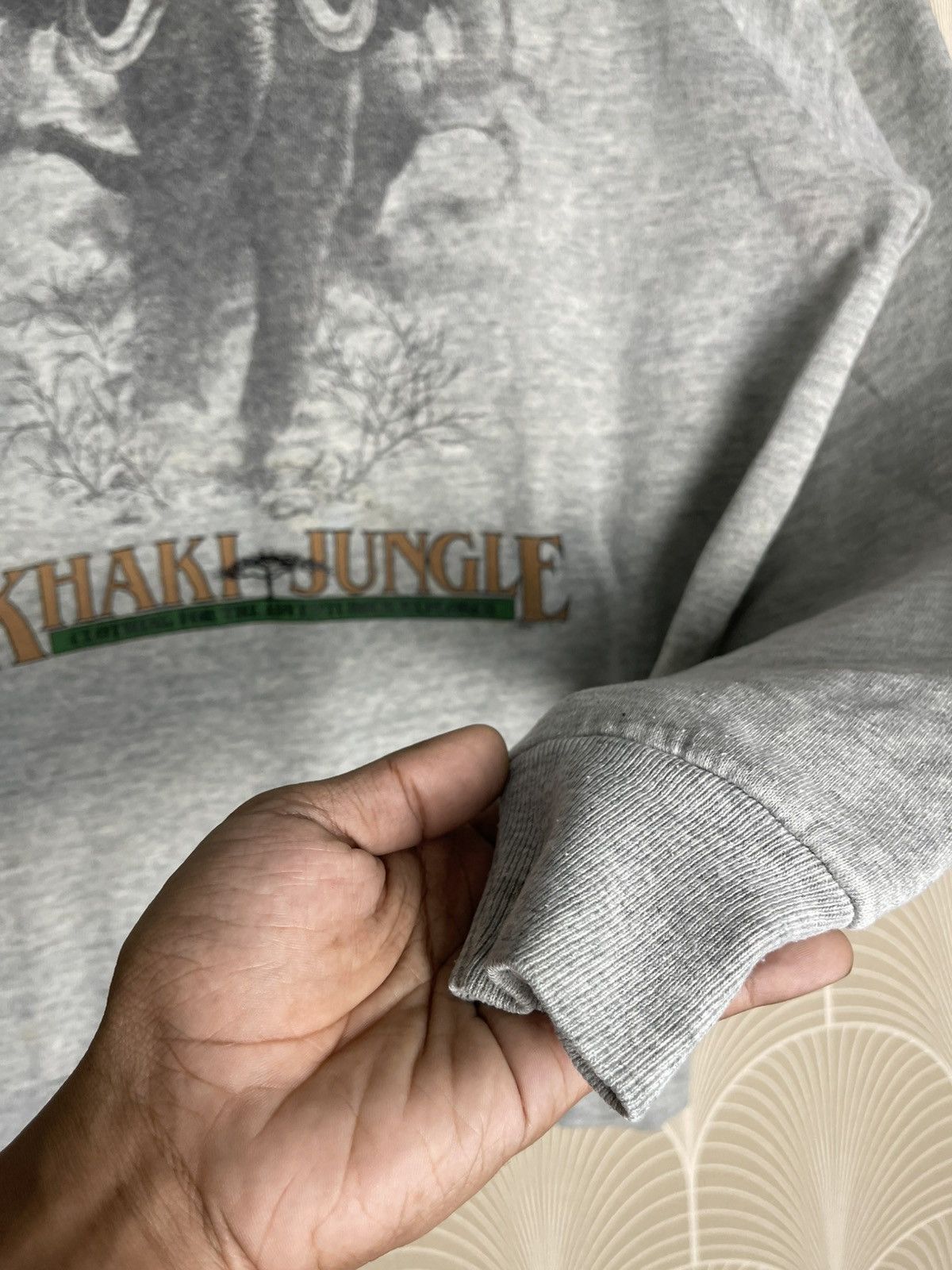 Jungles × Vintage VINTAGE 90s KHAKI JUNGLE ELEPHANT BIG PRINT CRENECK Size US L / EU 52-54 / 3 - 17 Thumbnail