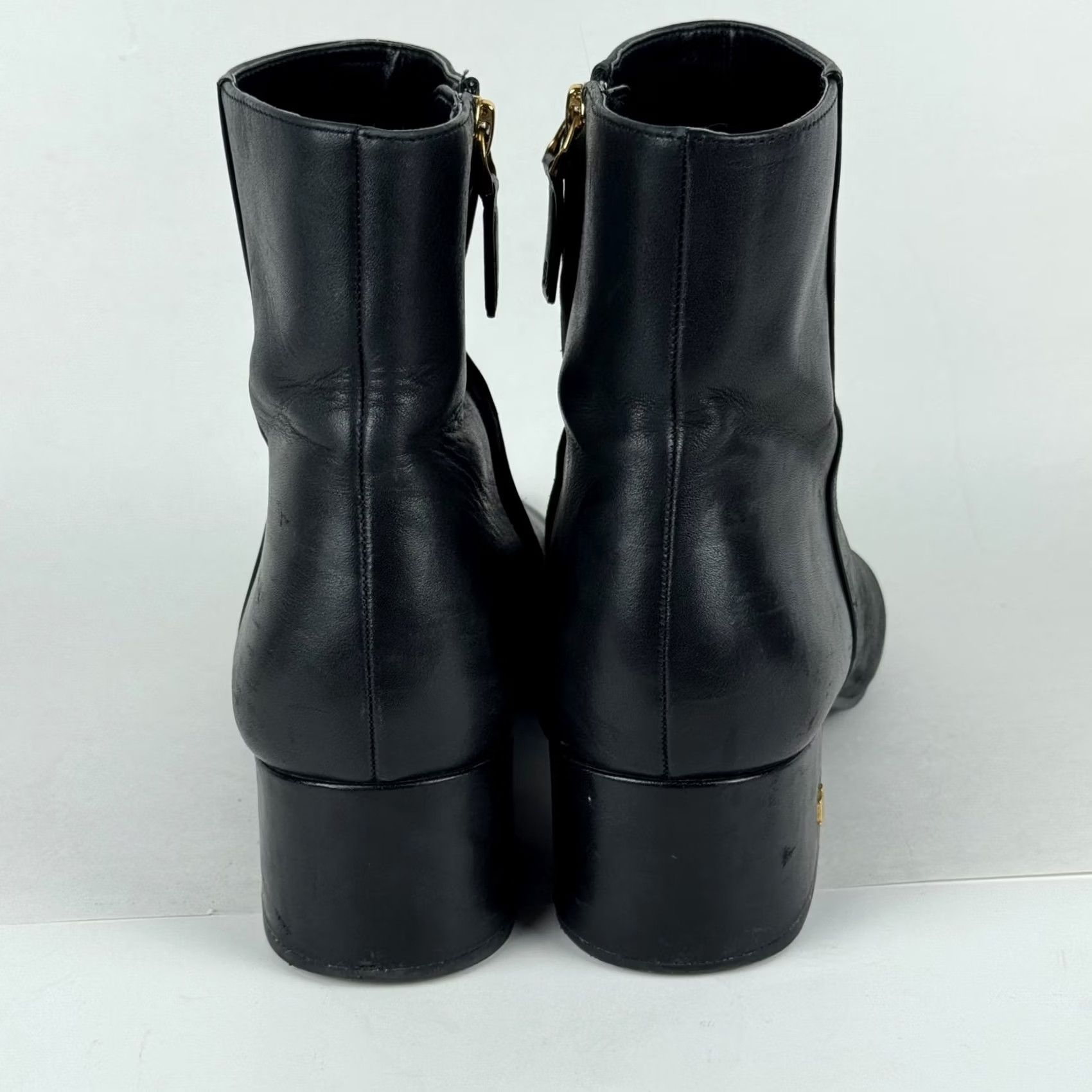 Ralph Lauren Lauren Ralph Lauren Bootie Women's 10B Welford Black Leather Block Heel Ankle Boot Shoe Size US 10 / IT 40 - 7 Thumbnail