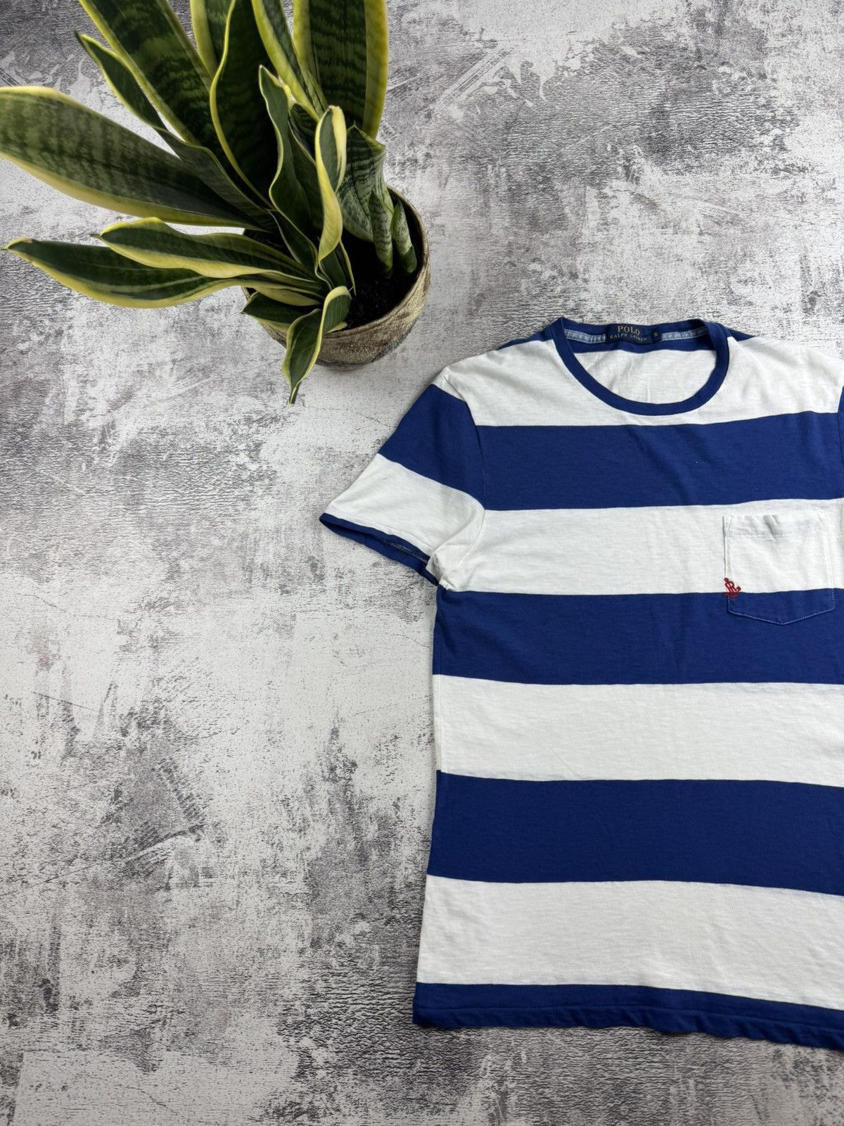Polo Ralph Lauren Polo Ralph Lauren Striped White Blue Cotton Basic Jersey T Shirt Tee Shirt Size US S / EU 44-46 / 1 - 2 Thumbnail