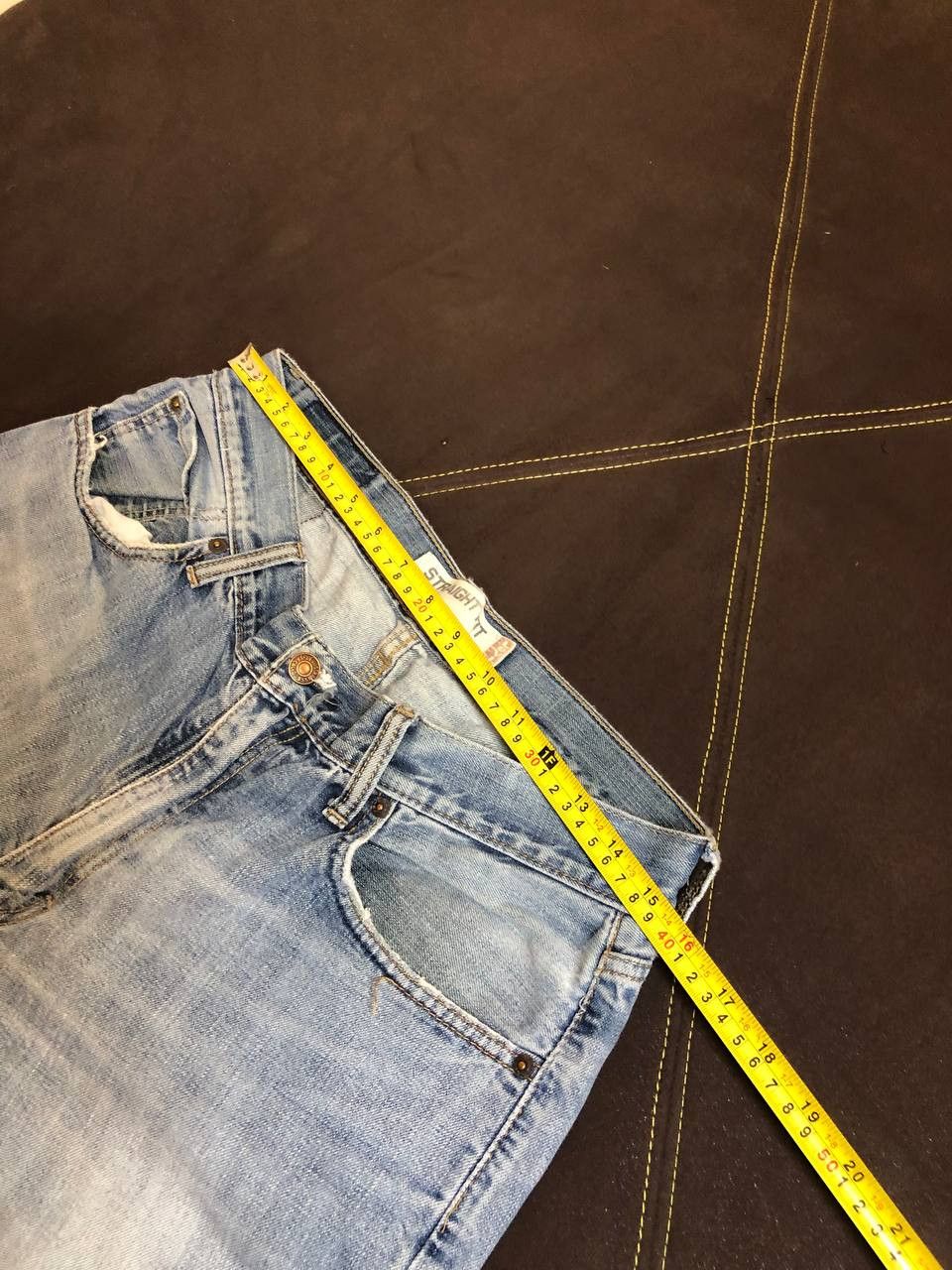 Levi's Levis 505 Button Fly Straight Leg Jeans Med Wash Size US 34 / EU 50 - 15 Thumbnail