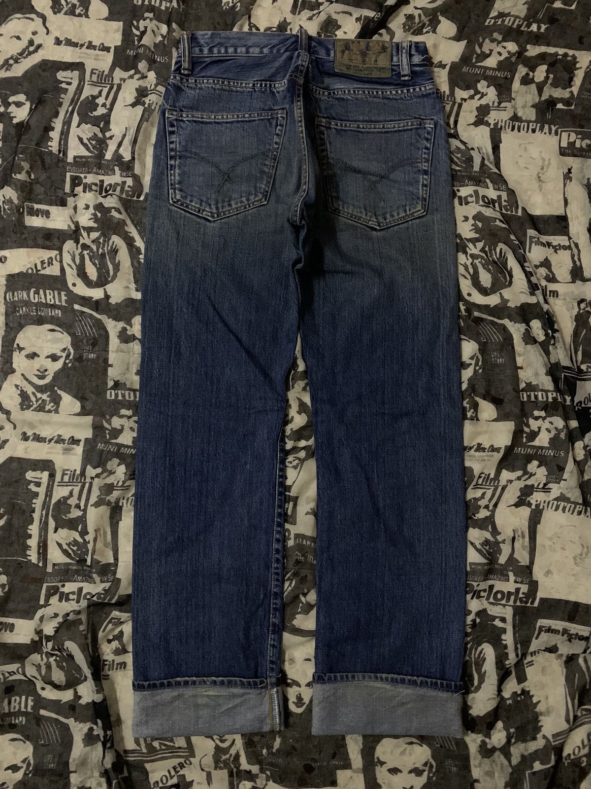 Blue Blue Japan 💥Vintage Iron H.R Market Indigo Denim Size US 29 - 3 Thumbnail