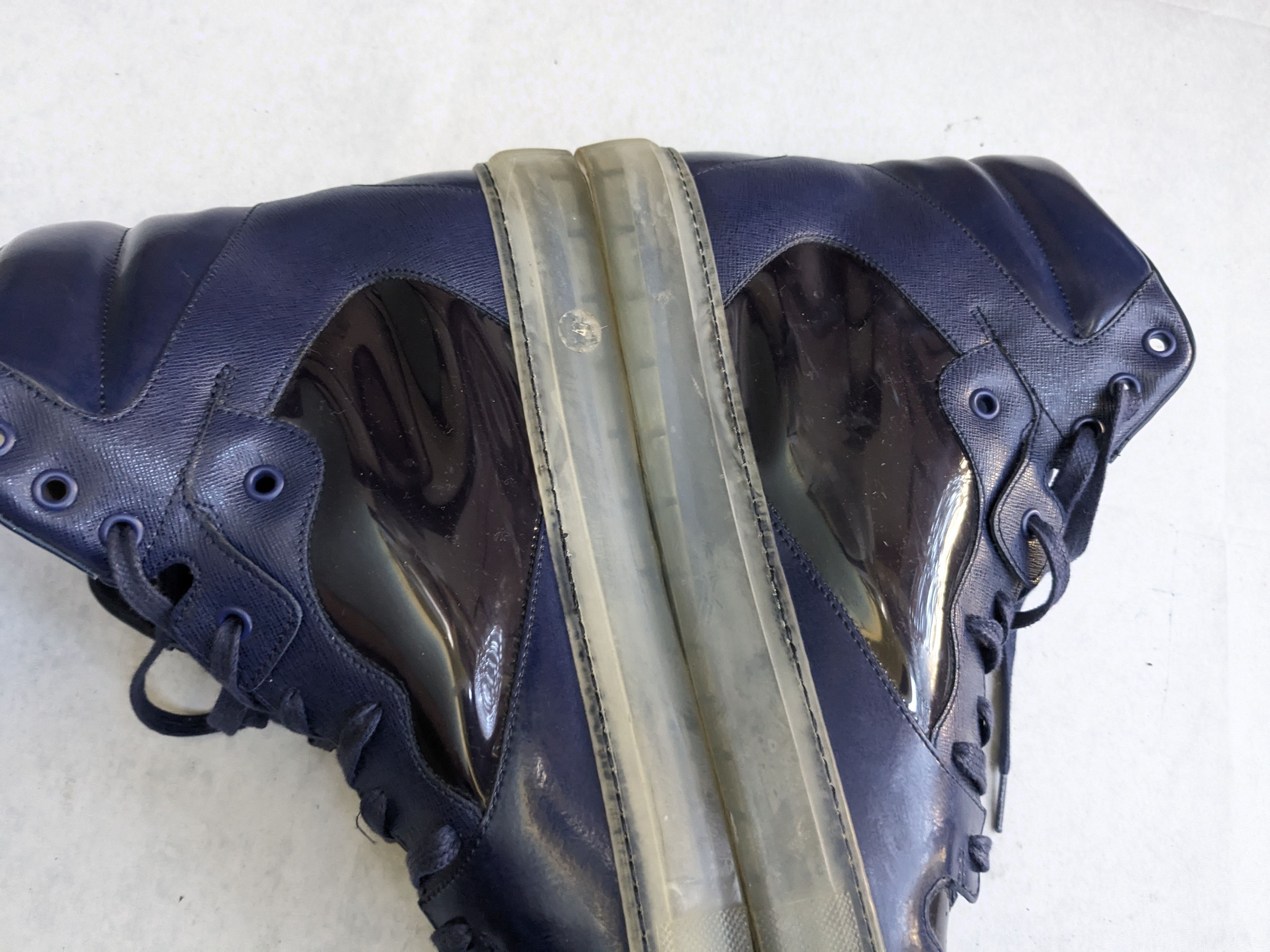 Balenciaga Balenciaga Arena Navy Blue 14 47 Leather High Tops Sneakers Size US 14 / EU 47 - 9 Thumbnail