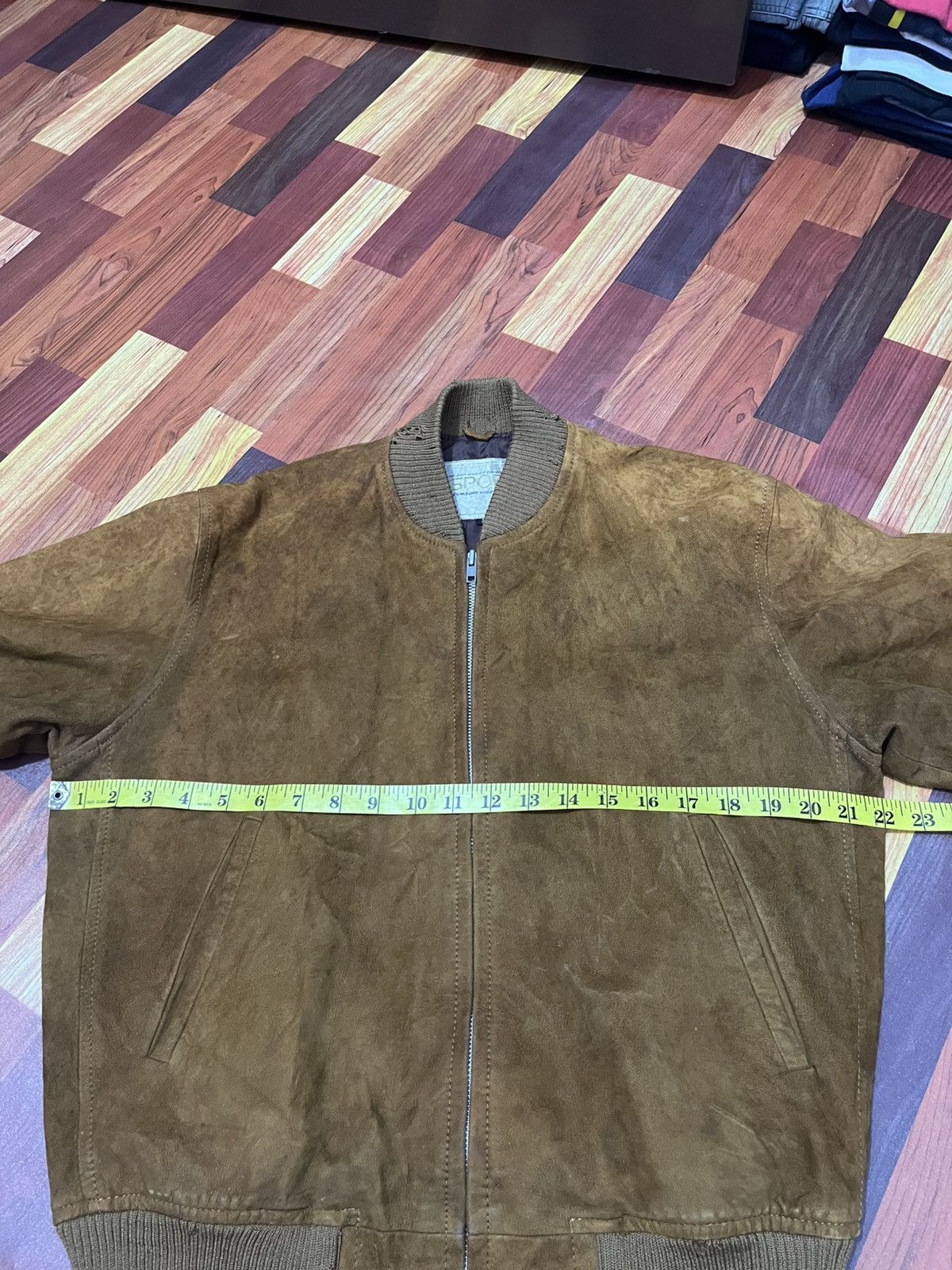 Mizuno Vintage Mizuno Suede Leather Bomber Jacket Distressed Size US M / EU 48-50 / 2 - 16 Thumbnail