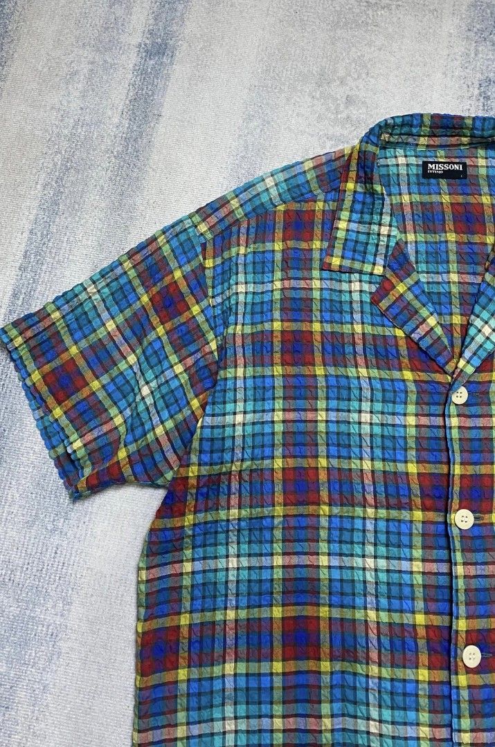 Missoni Vintage Missoni Plaid Shirt Size US L / EU 52-54 / 3 - 6 Thumbnail