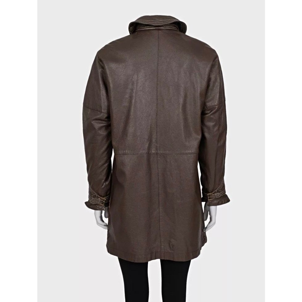 Gianfranco Ferre Ferre Classic Brown Leather Jacket Sz M Size M / US 6-8 / IT 42-44 - 3 Thumbnail