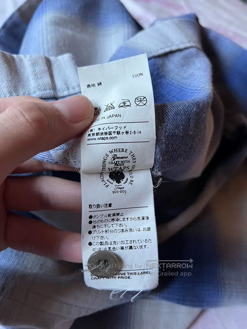 Wtaps Wtaps Blue and white flannel shirt Size US M / EU 48-50 / 2 - 7 Thumbnail
