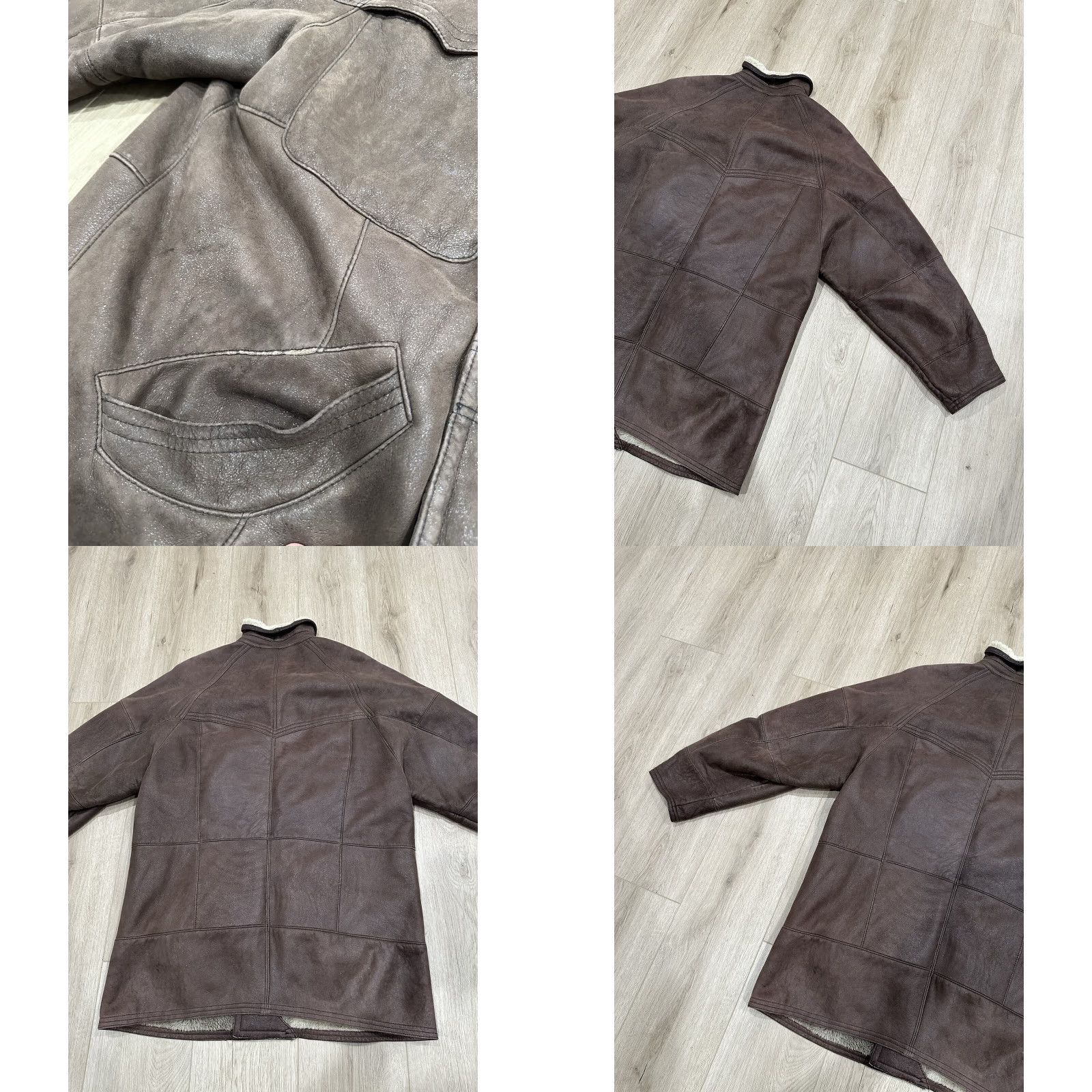 Vintage VINTAGE CHRIST Jacket Mens Brown Lightweight Sheepskin Coat 52 Medium Four pockets Size US L / EU 52-54 / 3 - 9 Thumbnail