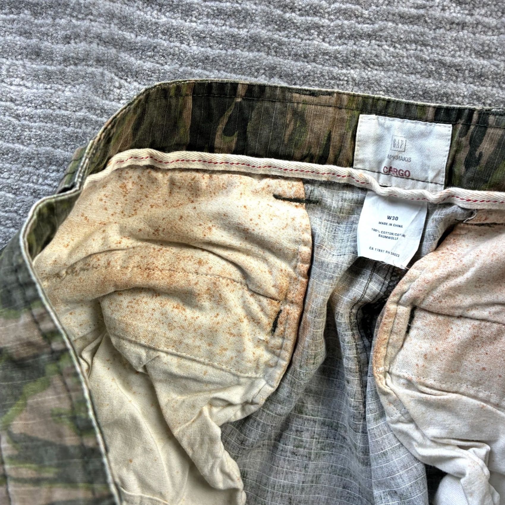 Gap VINTAGE Gap Shorts Mens 30 Cargo Military Paratrooper Tiger Stripe Green Size US 30 / EU 46 - 7 Thumbnail