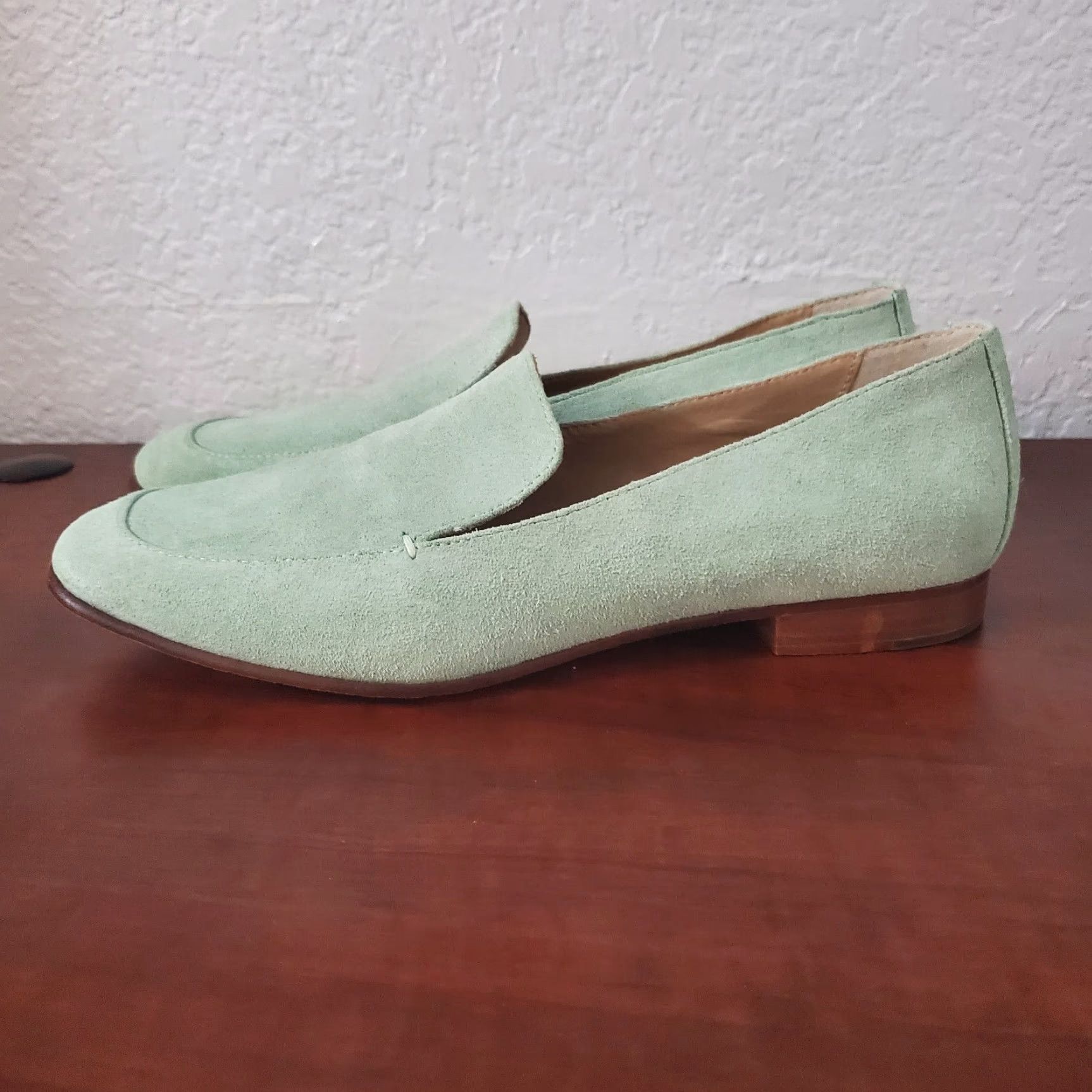 Elizabeth and James Elizabeth and James Cassi Suede Loafers Womens 7B Mint Green Slip On Flats Size US 7 / IT 37 - 5 Thumbnail