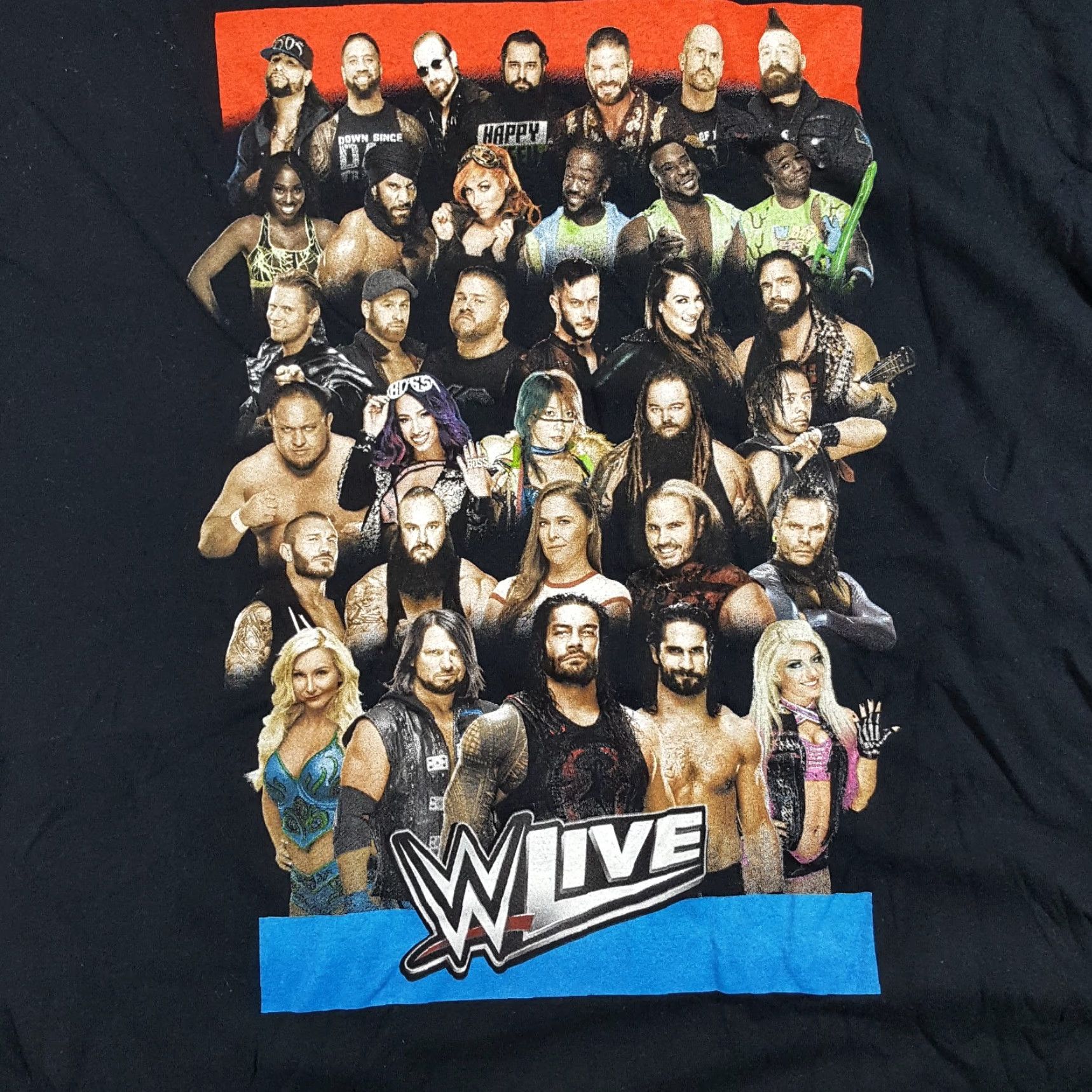 Olive VINTAGE WWE T-Shirt SmackDown Raw Wrestling Men 2XL Black Retro Cotton Crew Neck Short Sleeve Celebrating 90s 00s Mens Size US XXL / EU 58 / 5 - 2 Thumbnail