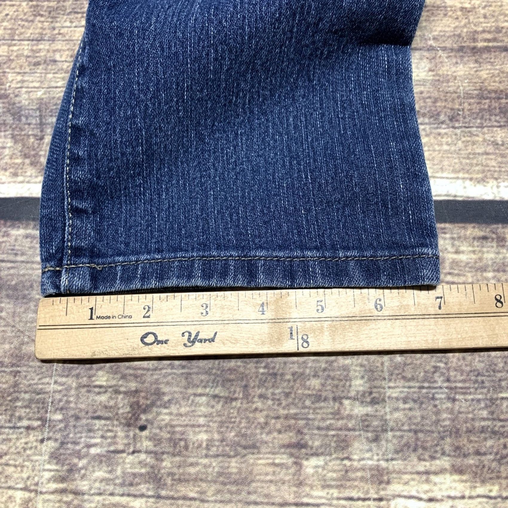 Denime Relativity Jeans Womens 8P Straight Medium Wash Denim Blue 30 x 26 Mid Regular - Jeans Size 30" / US 8 / IT 44 - 4 Thumbnail