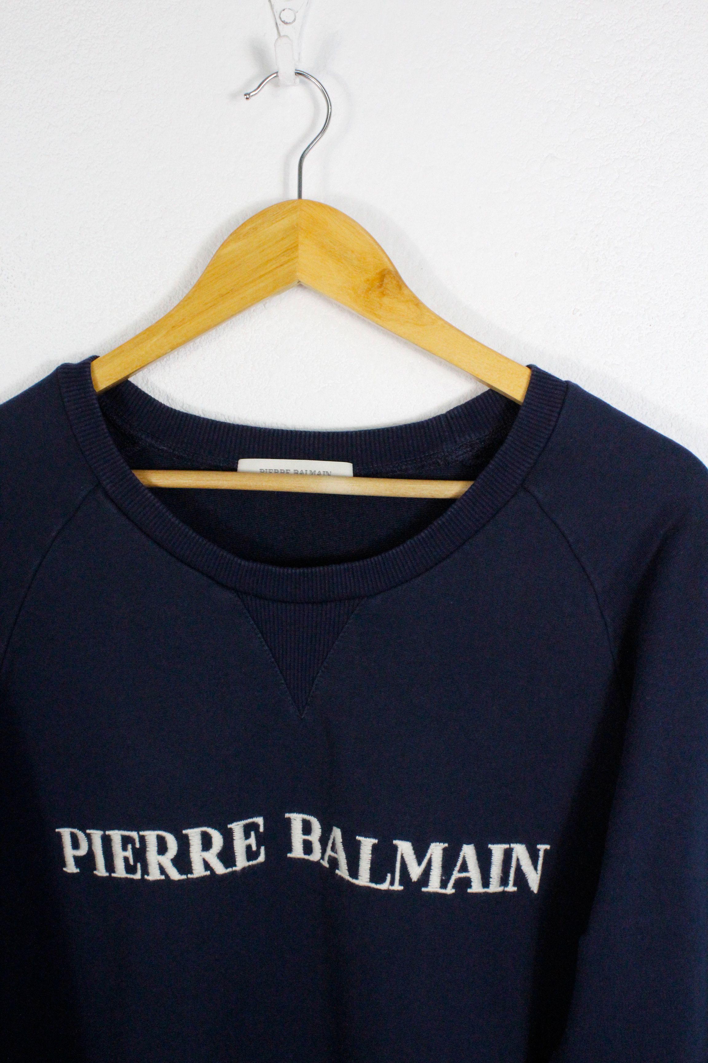 Pierre Balmain Pierre Balmain Navy Embroidered Logo Crew Sweatshirt 46 Size US S / EU 44-46 / 1 - 3 Thumbnail