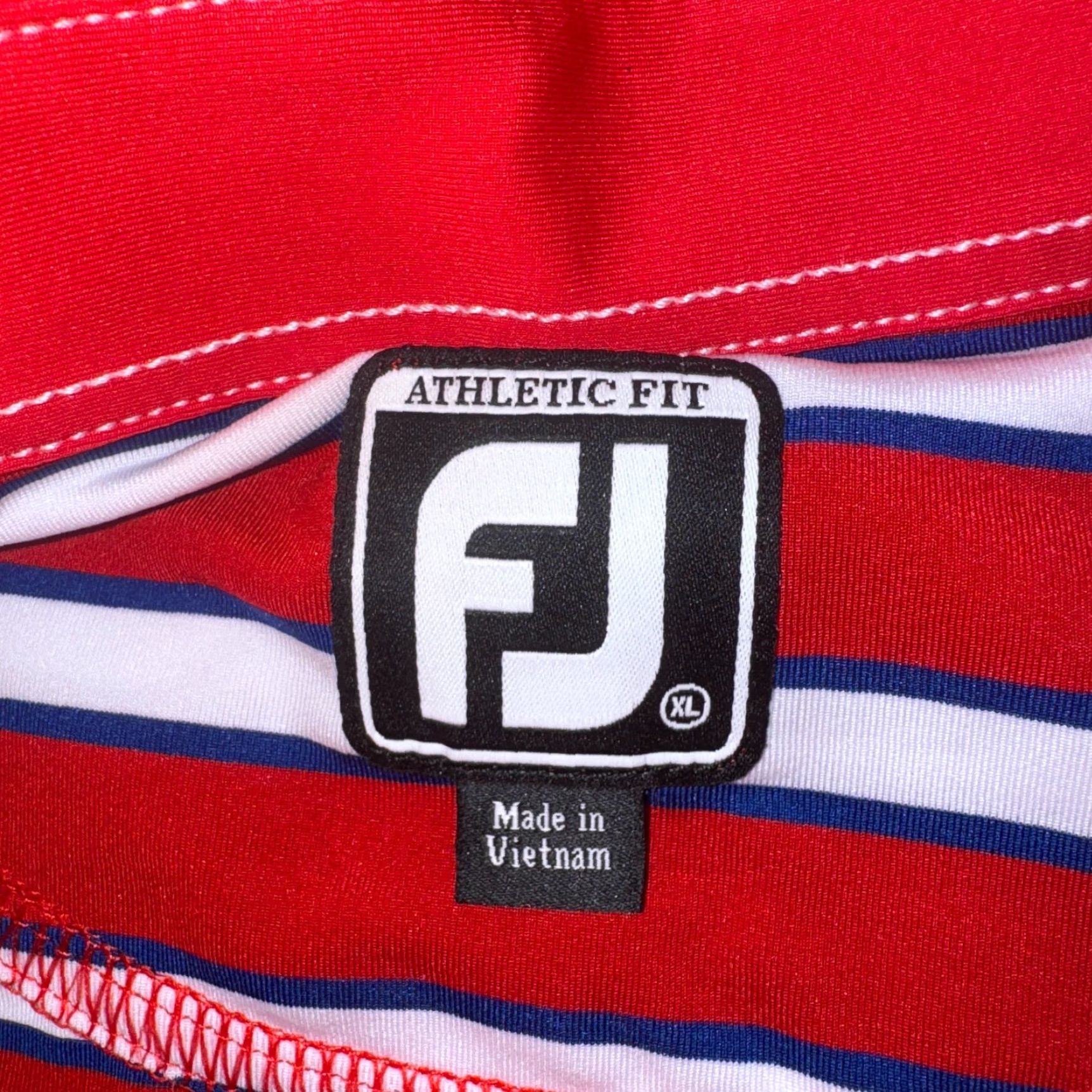 Footjoy FootJoy Golf Polo Mens XL Red Striped Athletic Fit Shirt Size US XL / EU 56 / 4 - 4 Thumbnail