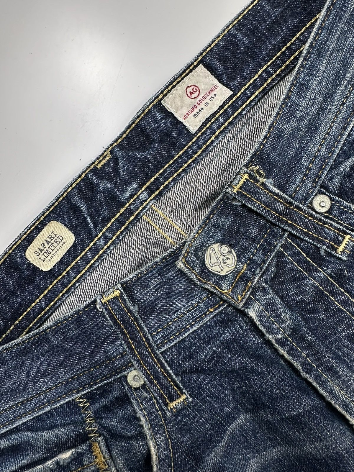 AG Adriano Goldschmied Adriano Goldschmied Safari Limited Tambourined Denim Jeans Size US 30 / EU 46 - 13 Thumbnail