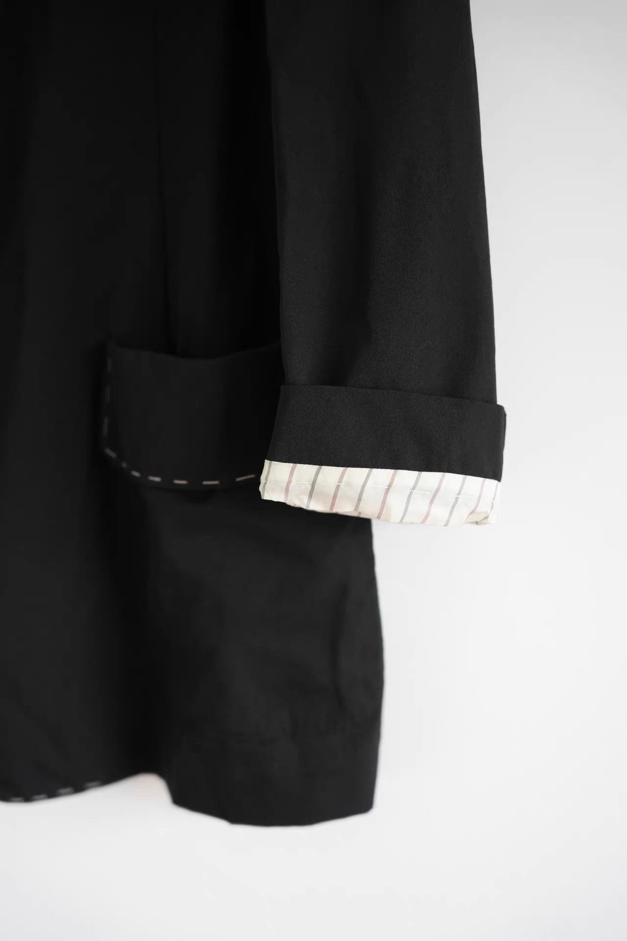 Yohji Yamamoto Yohji Yamamoto 03aw Hand-Stitched Visible Stitch Blazer K4 Size US L / EU 52-54 / 3 - 5 Thumbnail