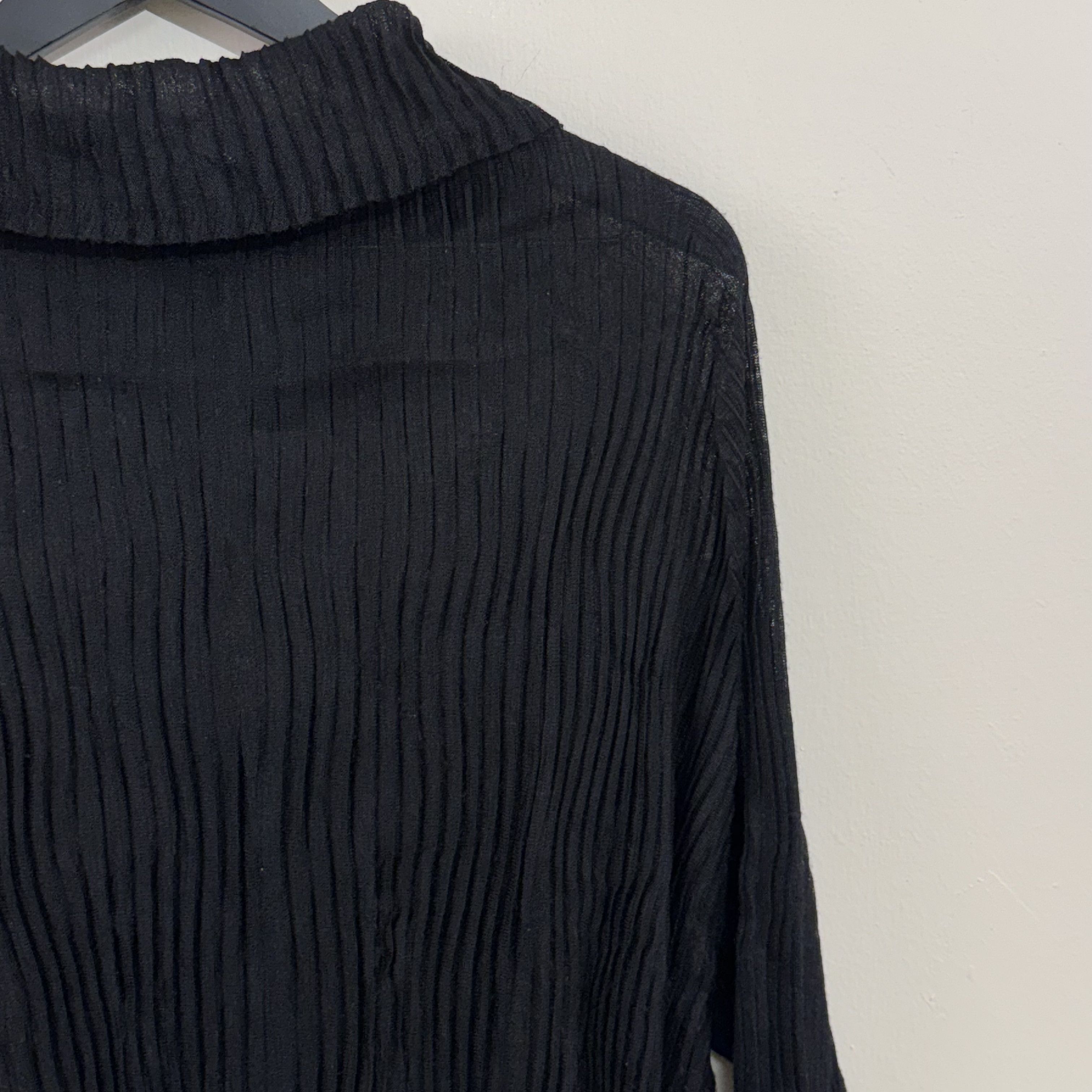 Issey Miyake Issey Miyake Pleated Sheer Turtleneck Size M / US 6-8 / IT 42-44 - 6 Thumbnail