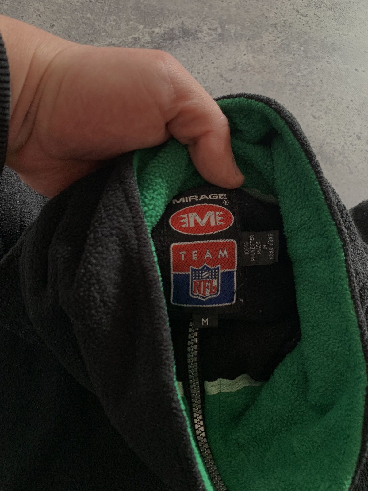 Mirage VTG 90’s Mirage New York Jets NFL Fleece 1/4 Pullover Size US M / EU 48-50 / 2 - 2 Thumbnail