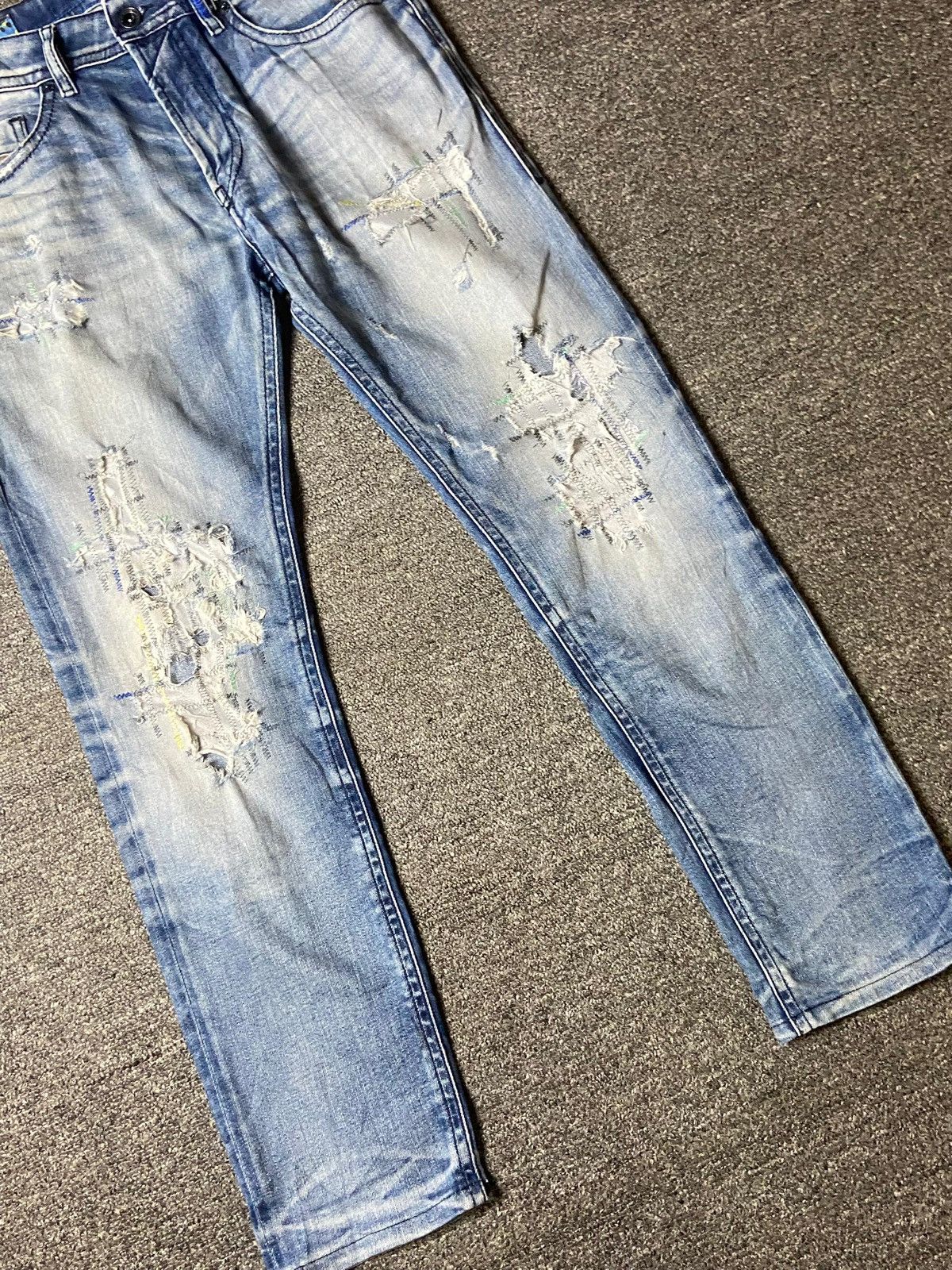 Diesel × Japanese Brand × Vintage Diesel x Thommer Slim Skinny Ripped Denim Jeans (128) Size US 31 - 9 Thumbnail