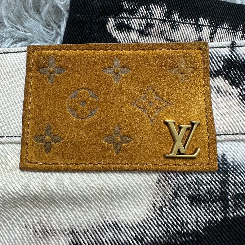 Louis Vuitton Louis Vuitton Painted Denim Work Pants Size 31-2506 Size US 31 - 4 Thumbnail
