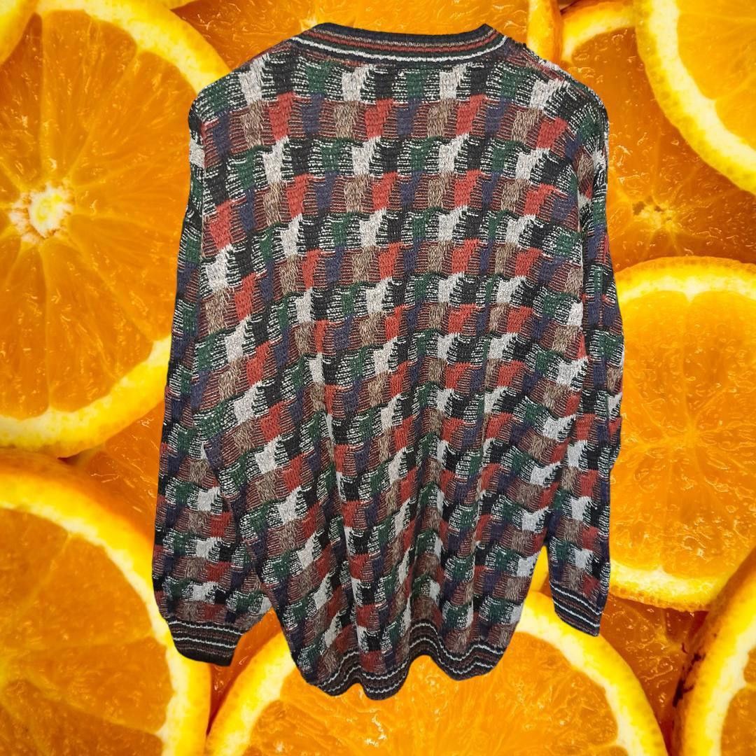 Protege Vintage VTG Protege Red Green White Crew Neck Sweater Size L Size US L / EU 52-54 / 3 - 8 Thumbnail