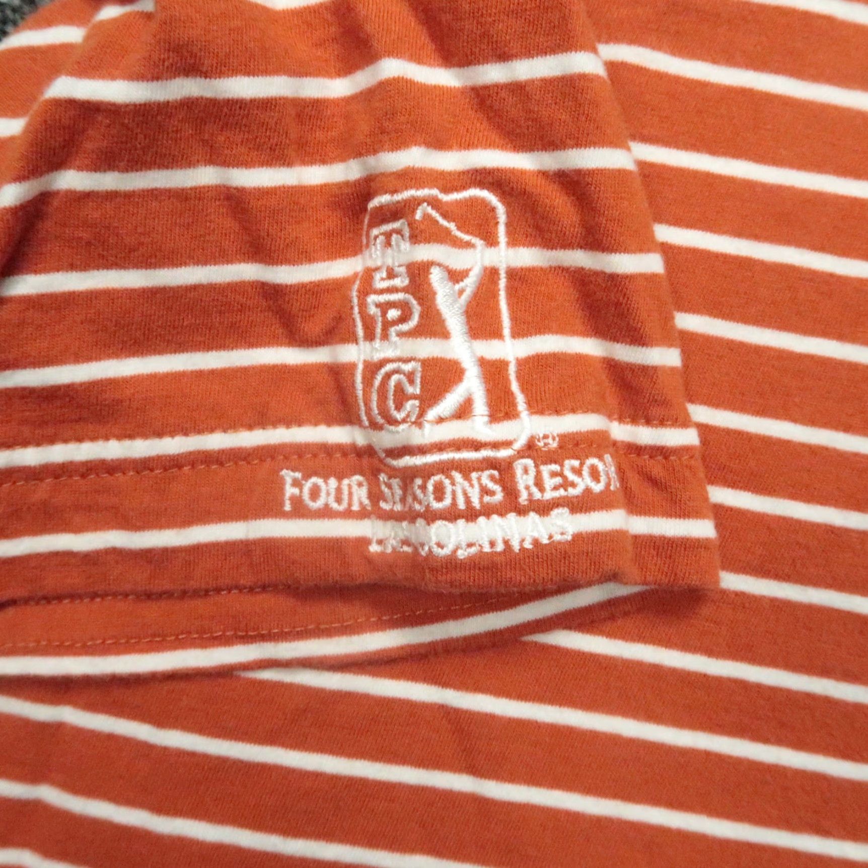 Vintage VINTAGE Criquet Shirt Men Medium Burnt Orange White Striped Players Performance Polo TPC Size US M / EU 48-50 / 2 - 4 Thumbnail