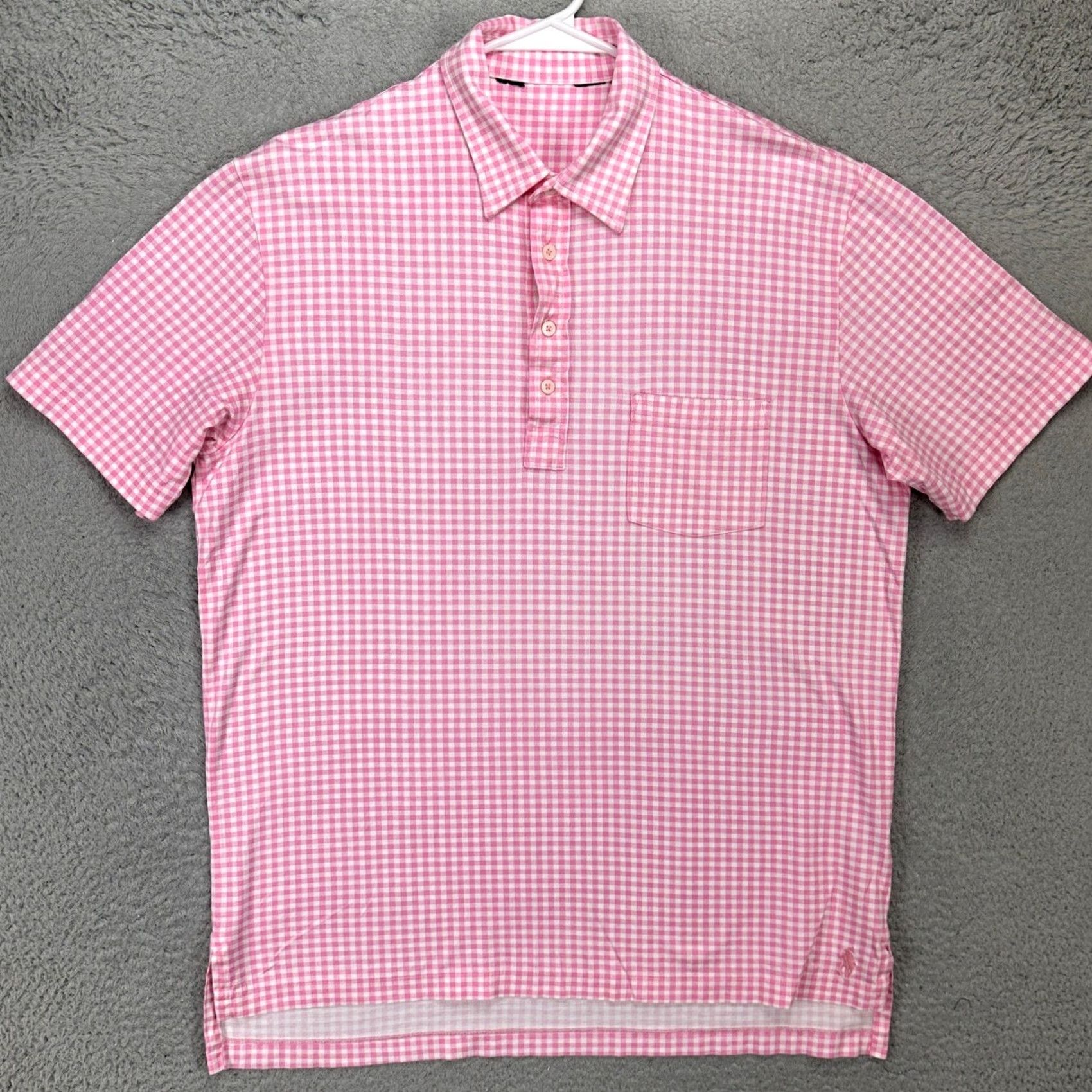 Polo Ralph Lauren Ralph Lauren Polo Golf Shirt Mens Medium Pink Check Rugby Short Sleeve Pocket Size US M / EU 48-50 / 2 - 3 Thumbnail