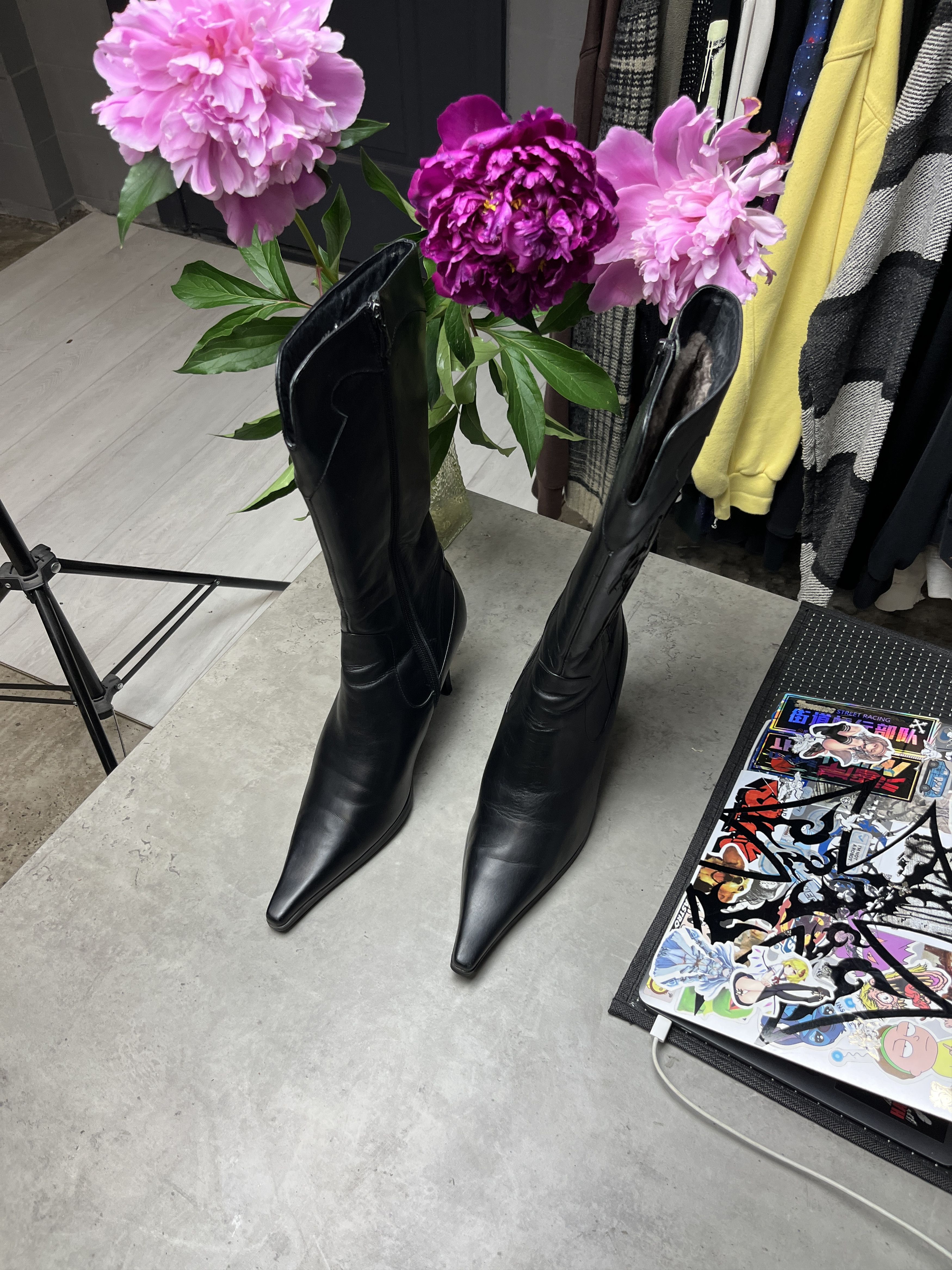 Other 1990s USSR SOVIET VINTAGE WESTERN HEELED BOOTS - 5107 Size US 6 / IT 36 - 1 Thumbnail