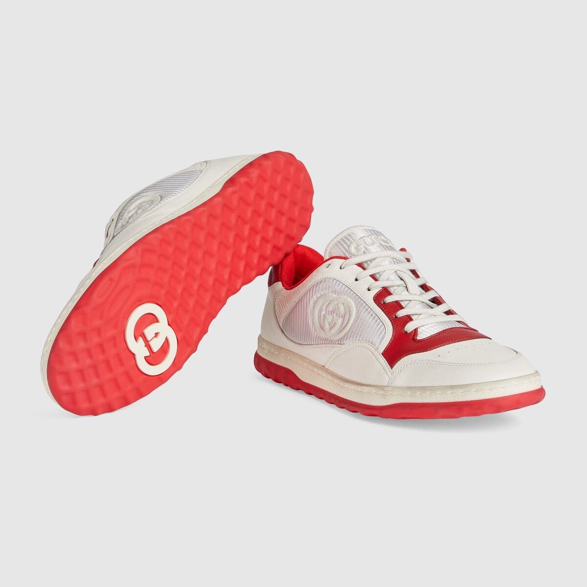 Gucci o1s1wg110125 MAC80 Low-Top Sneakers in White/Red Size US 7.5 / EU 40-41 - 6 Thumbnail
